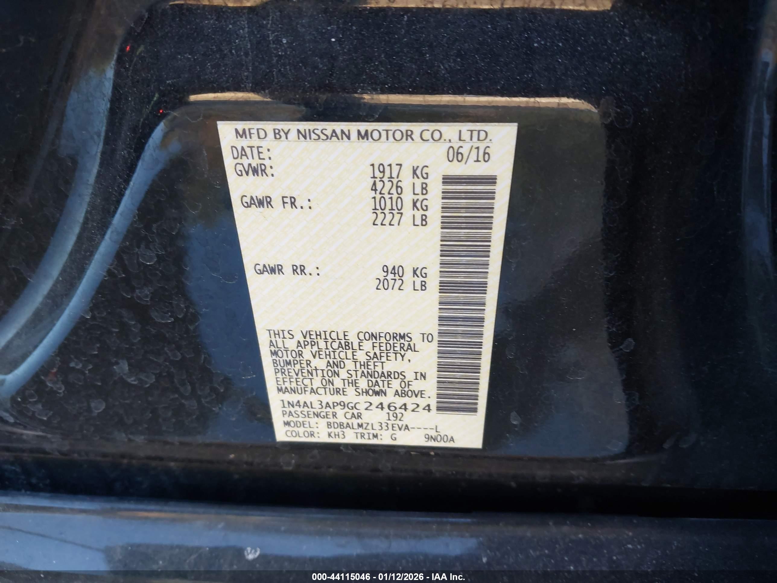 NISSAN ALTIMA image 9