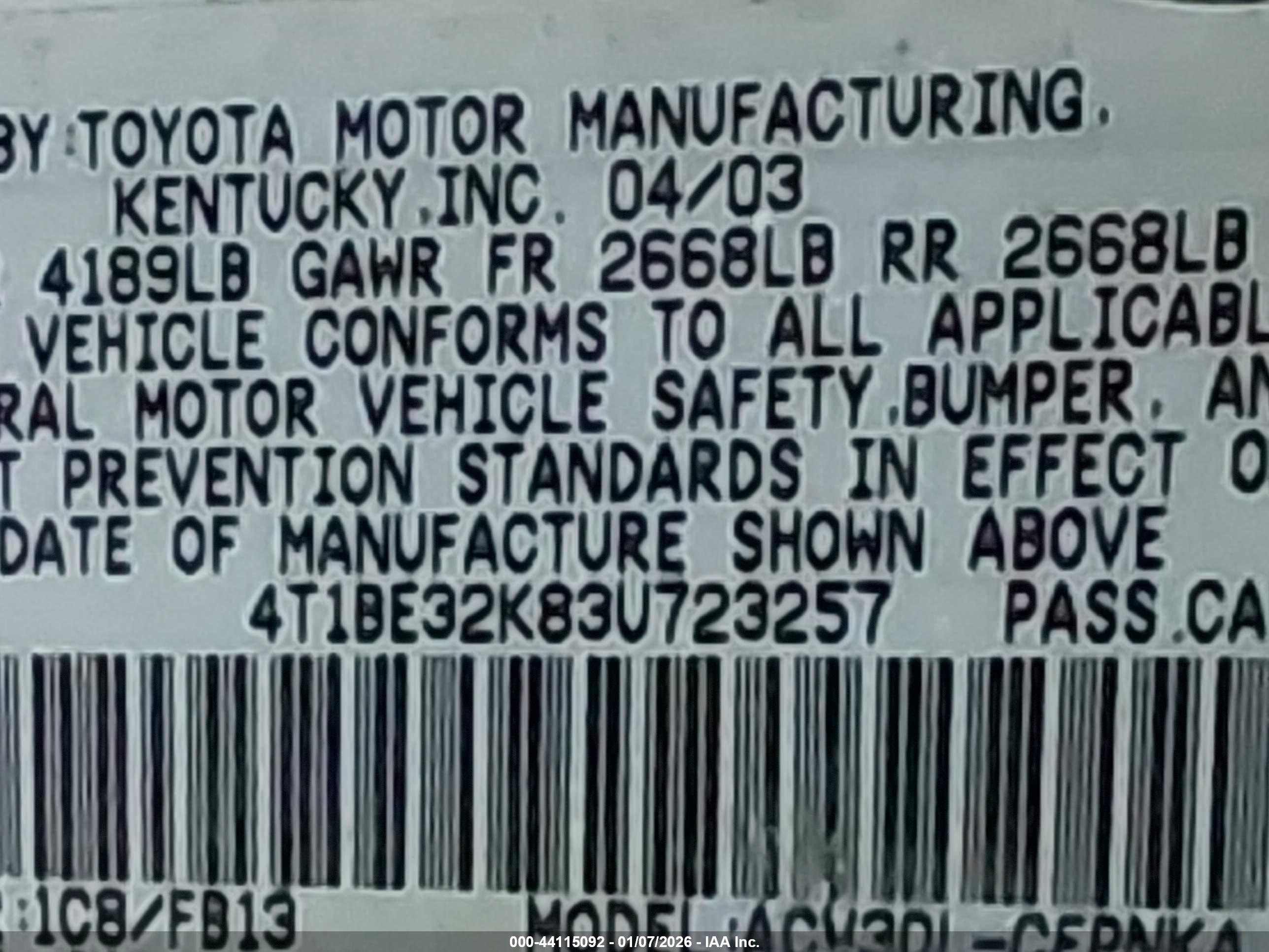 TOYOTA CAMRY image 9