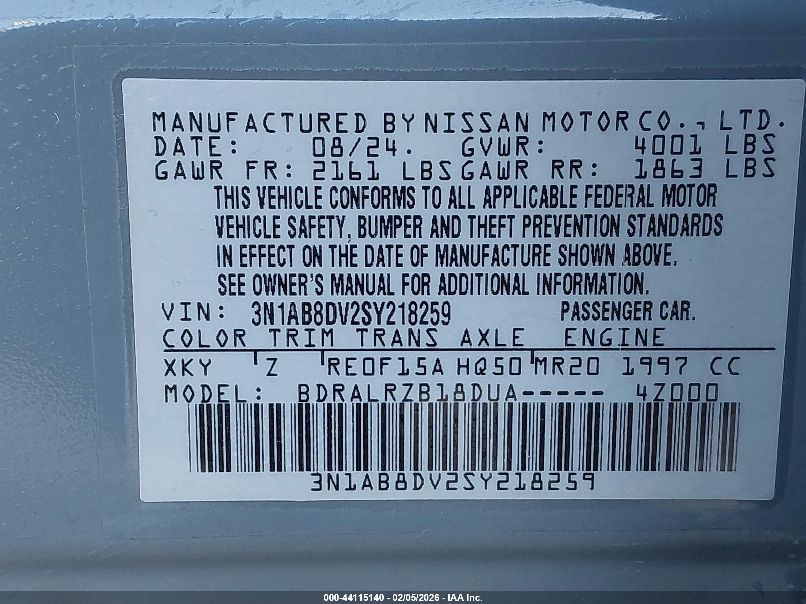NISSAN SENTRA image 9