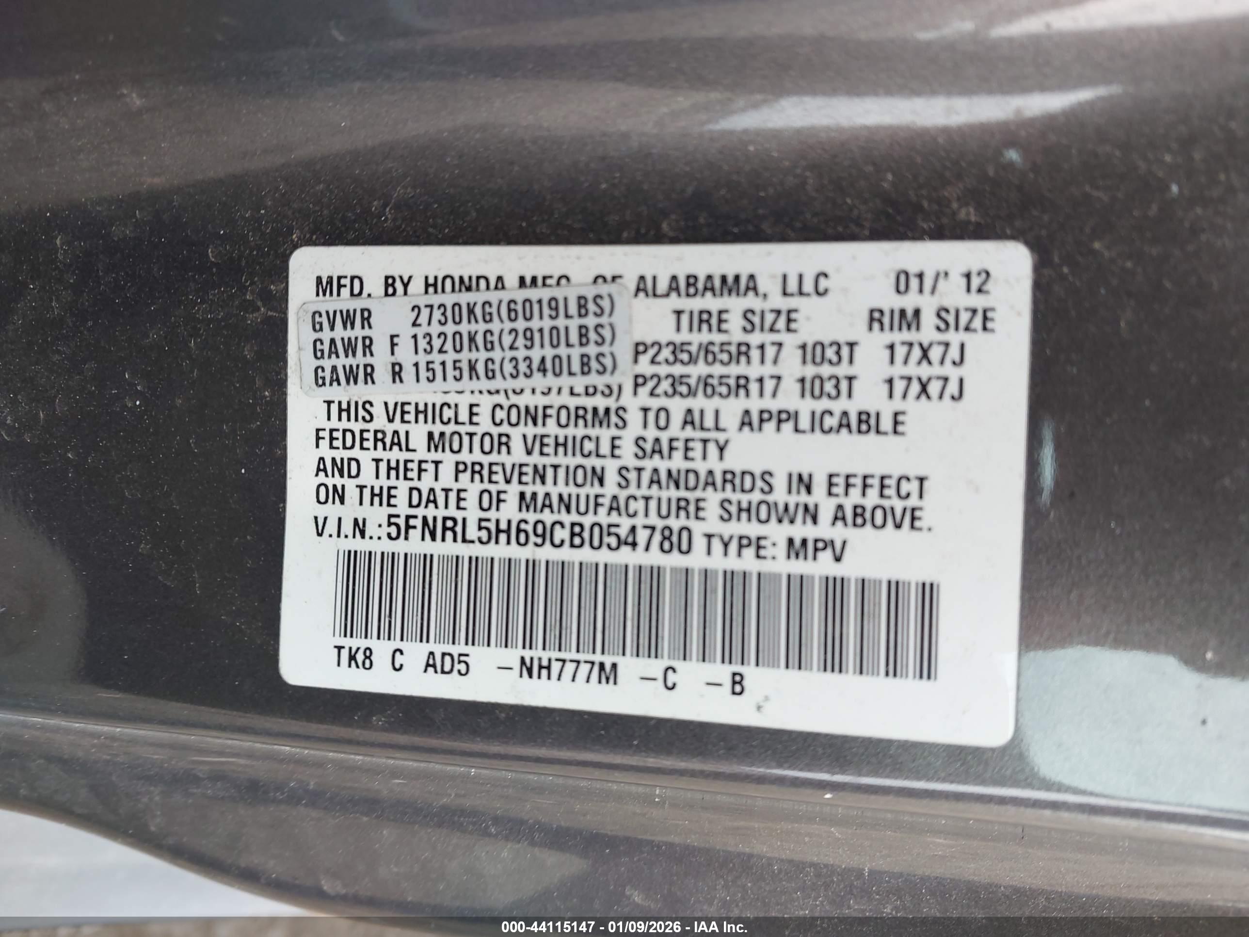 HONDA ODYSSEY image 9