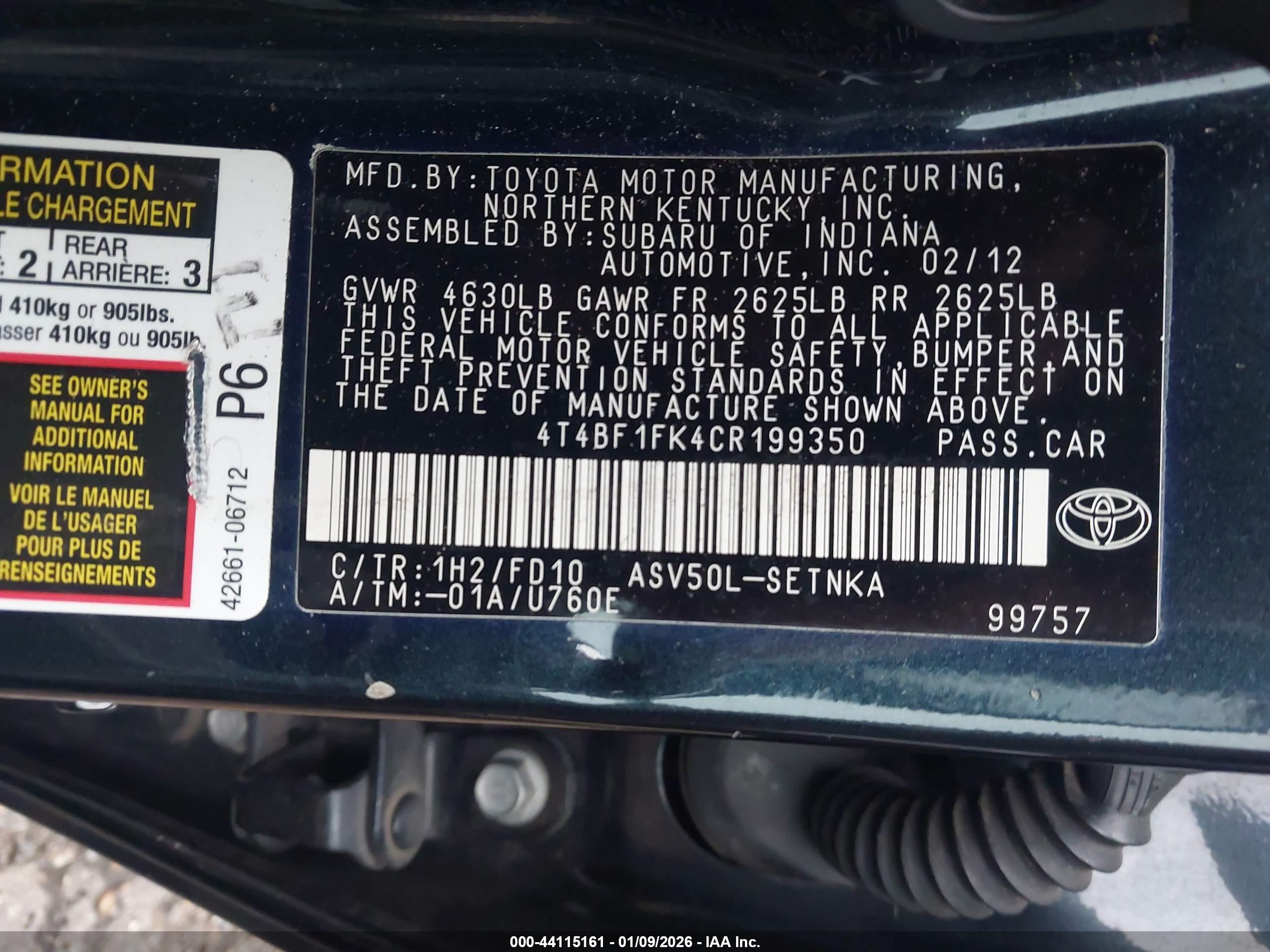 TOYOTA CAMRY image 9