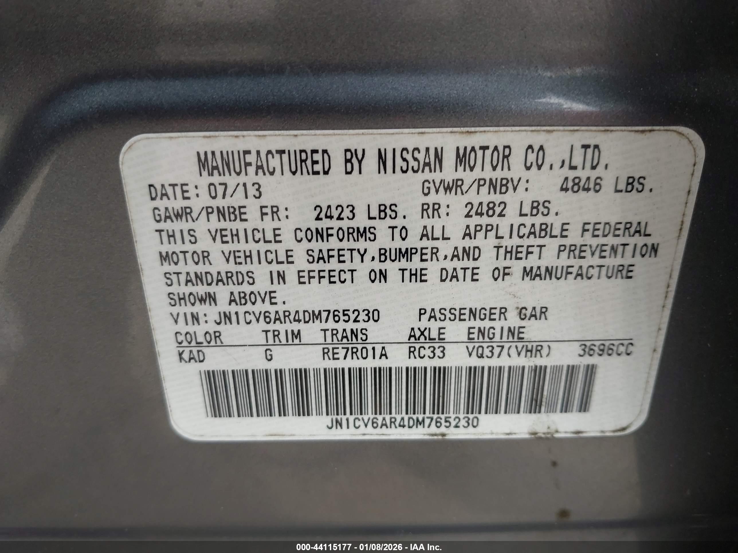INFINITI G37X image 9
