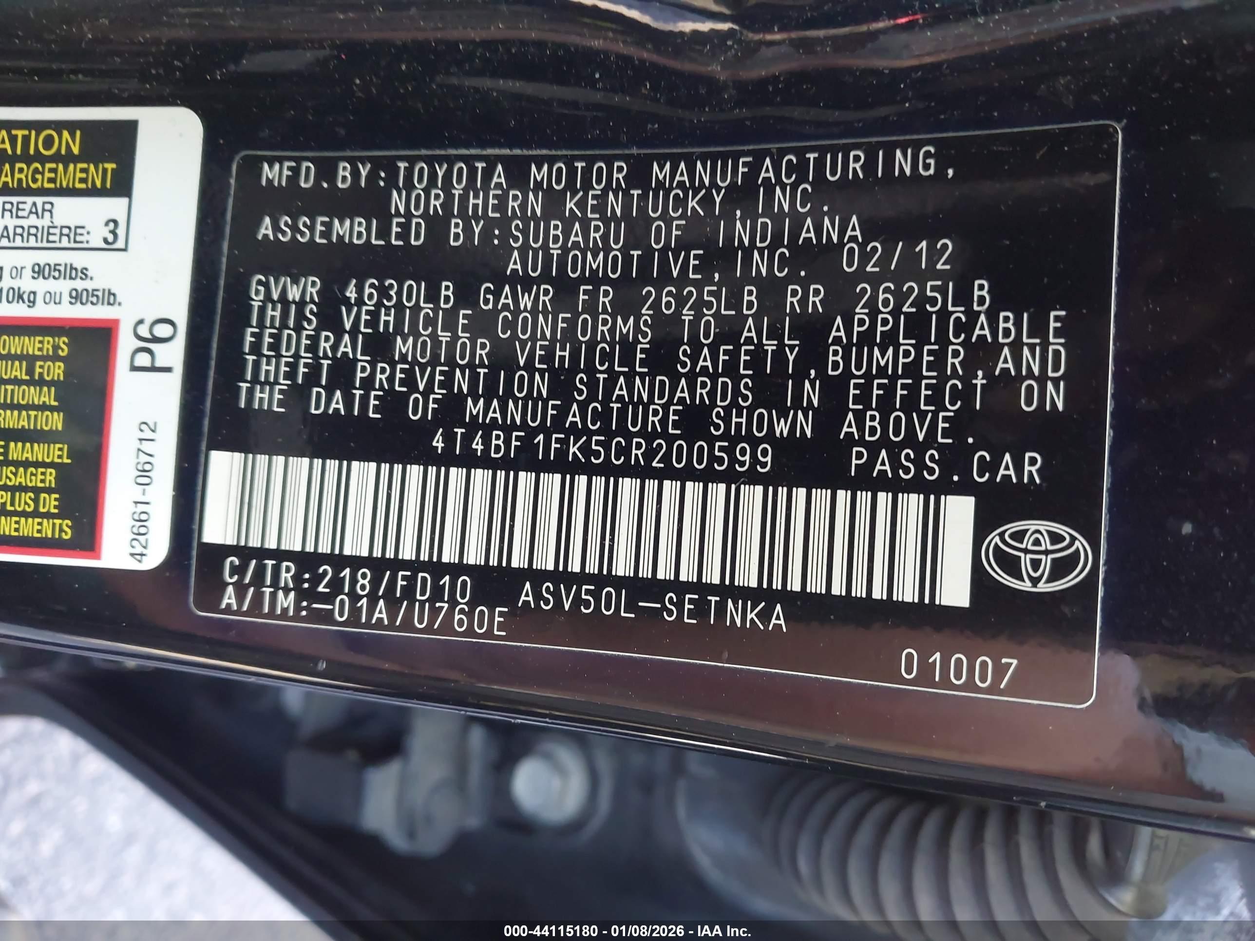 TOYOTA CAMRY image 9