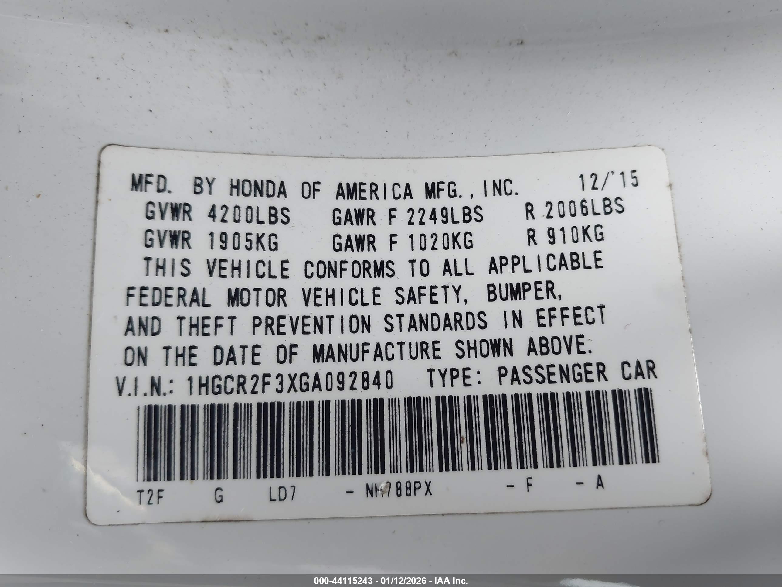 HONDA ACCORD image 9