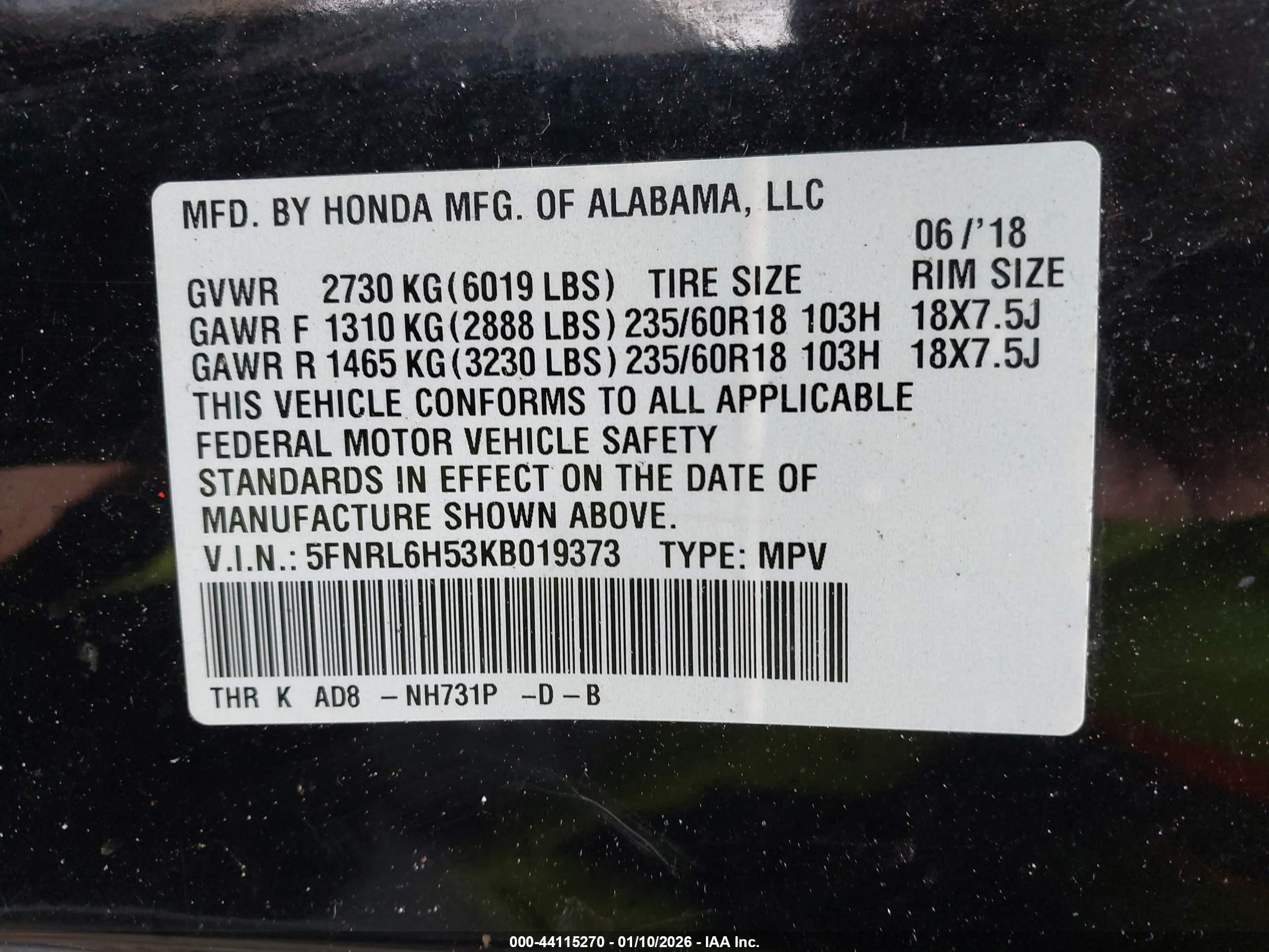 HONDA ODYSSEY image 9
