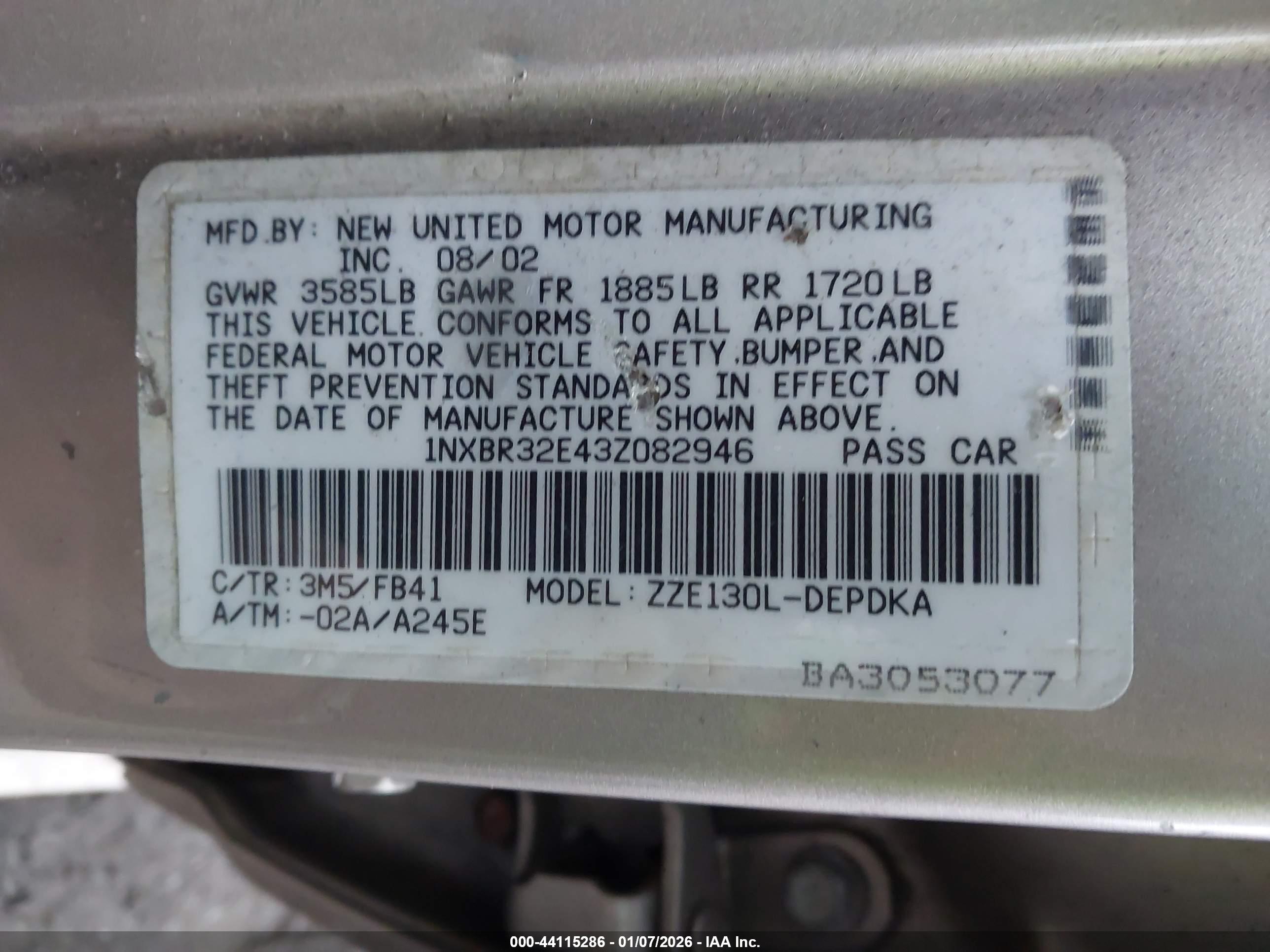 TOYOTA COROLLA image 9