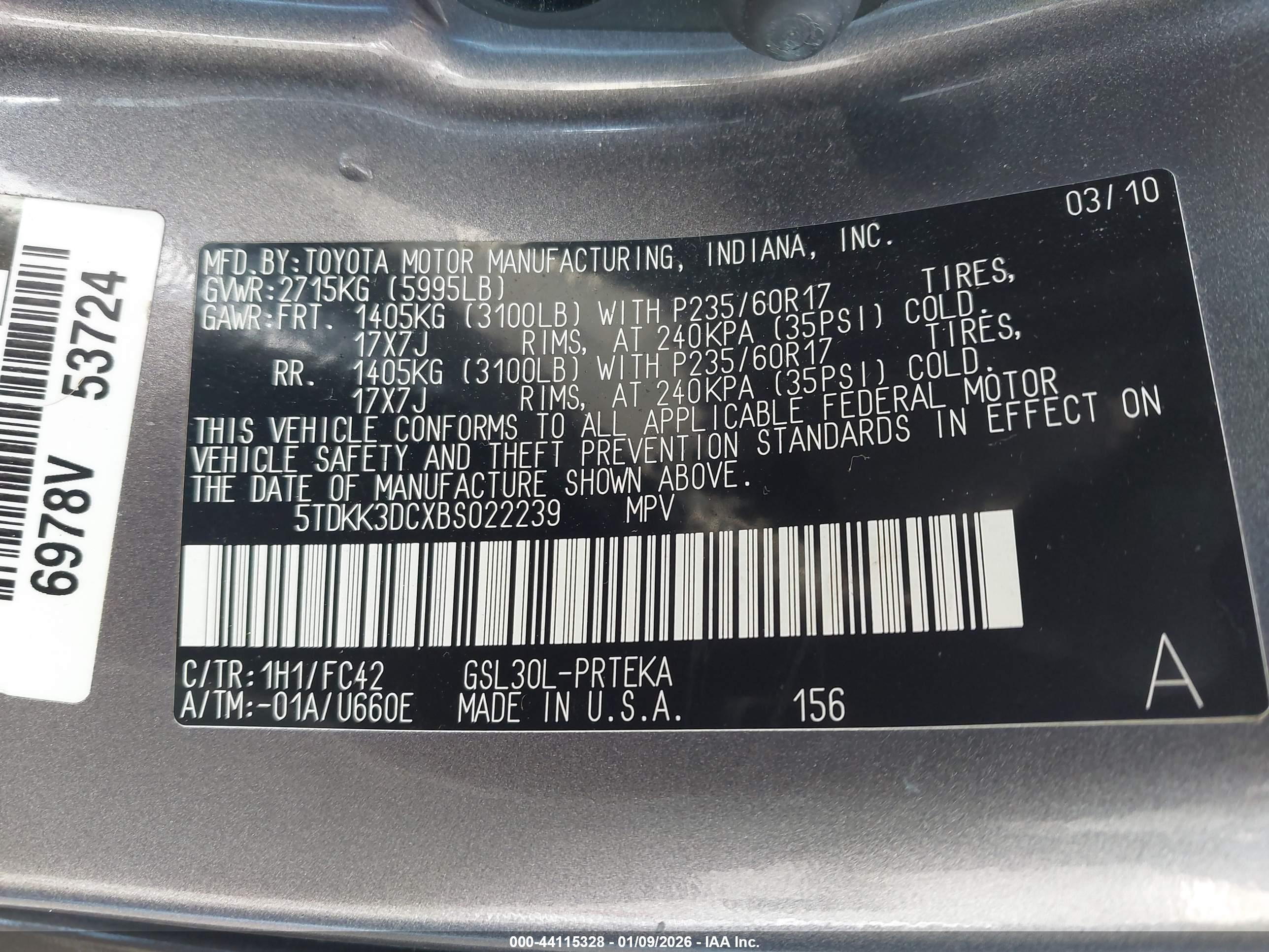 TOYOTA SIENNA image 9