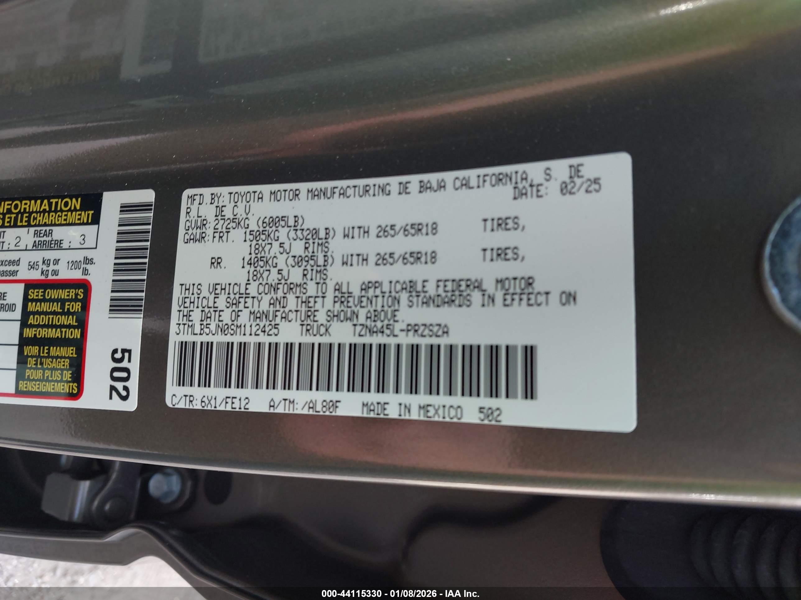 TOYOTA TACOMA image 9
