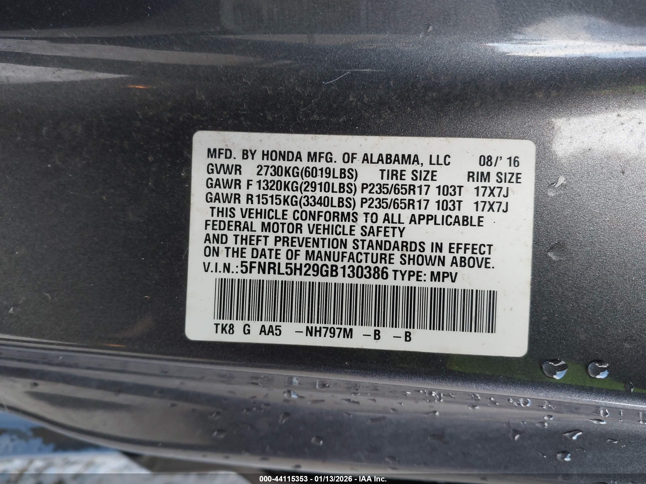 HONDA ODYSSEY image 9