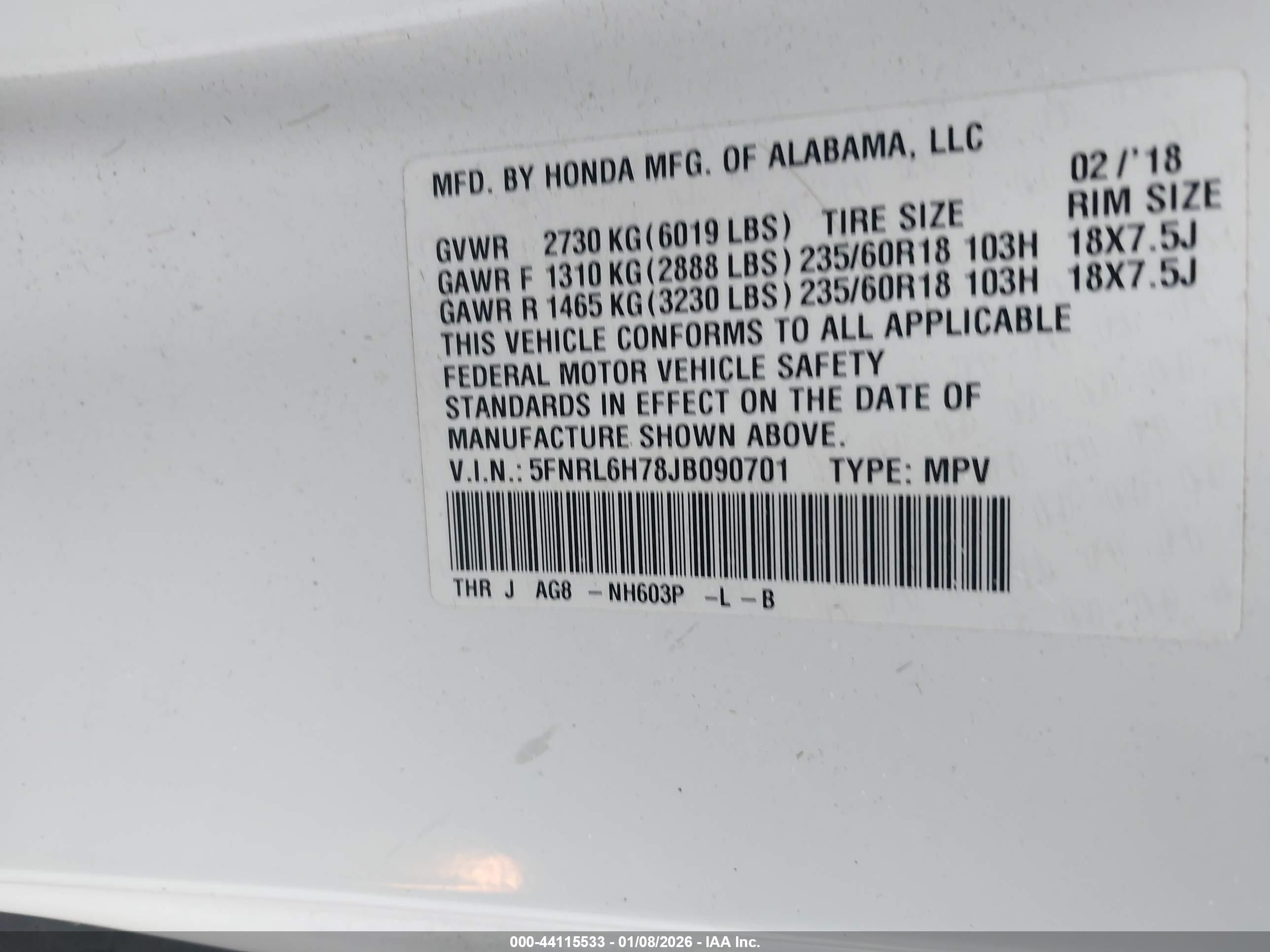 HONDA ODYSSEY image 9