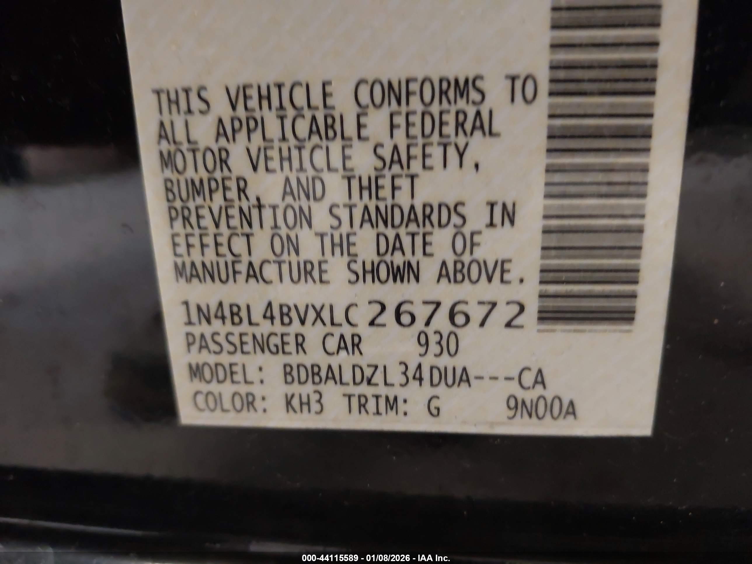 NISSAN ALTIMA image 9