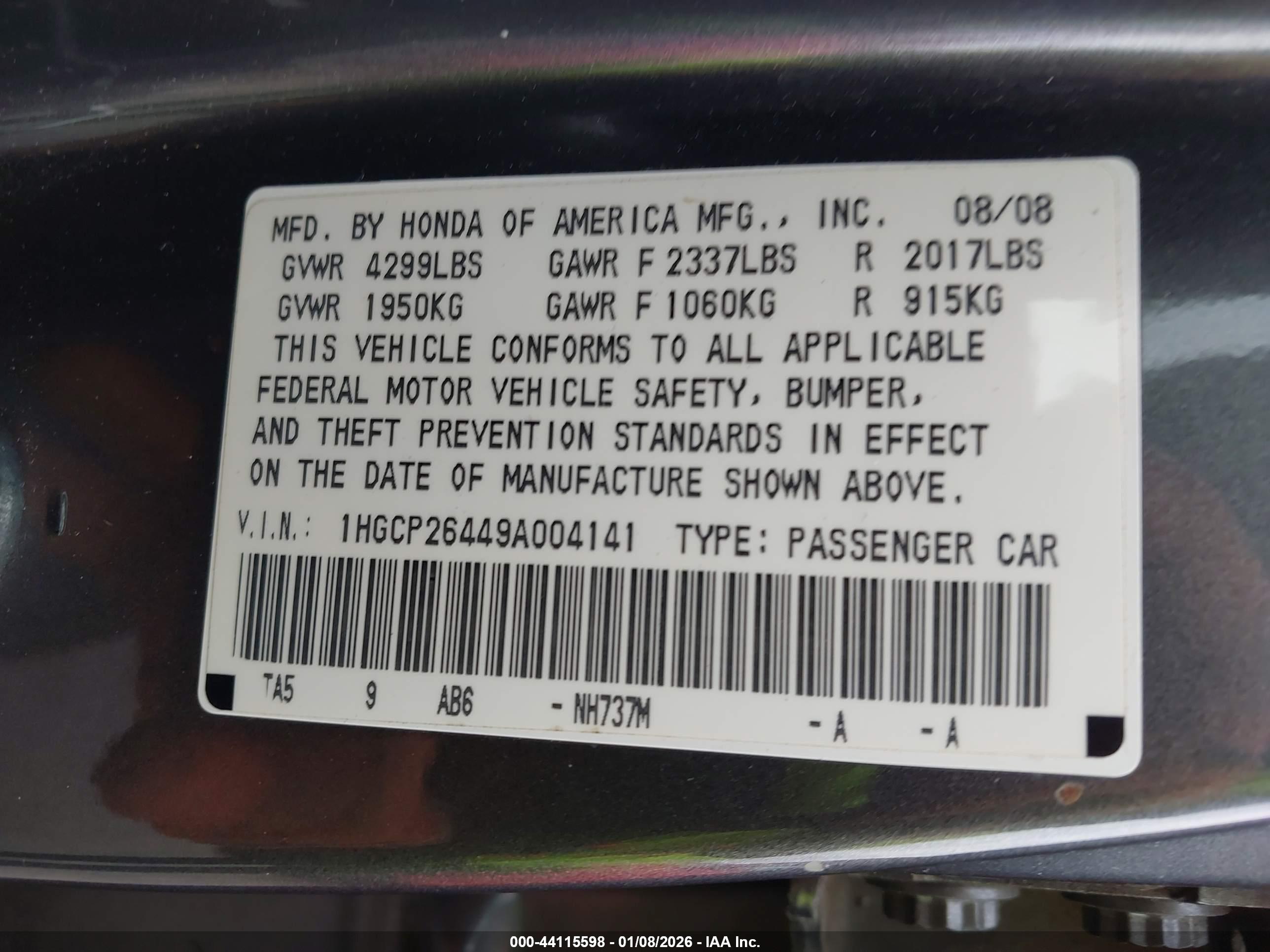 HONDA ACCORD image 9