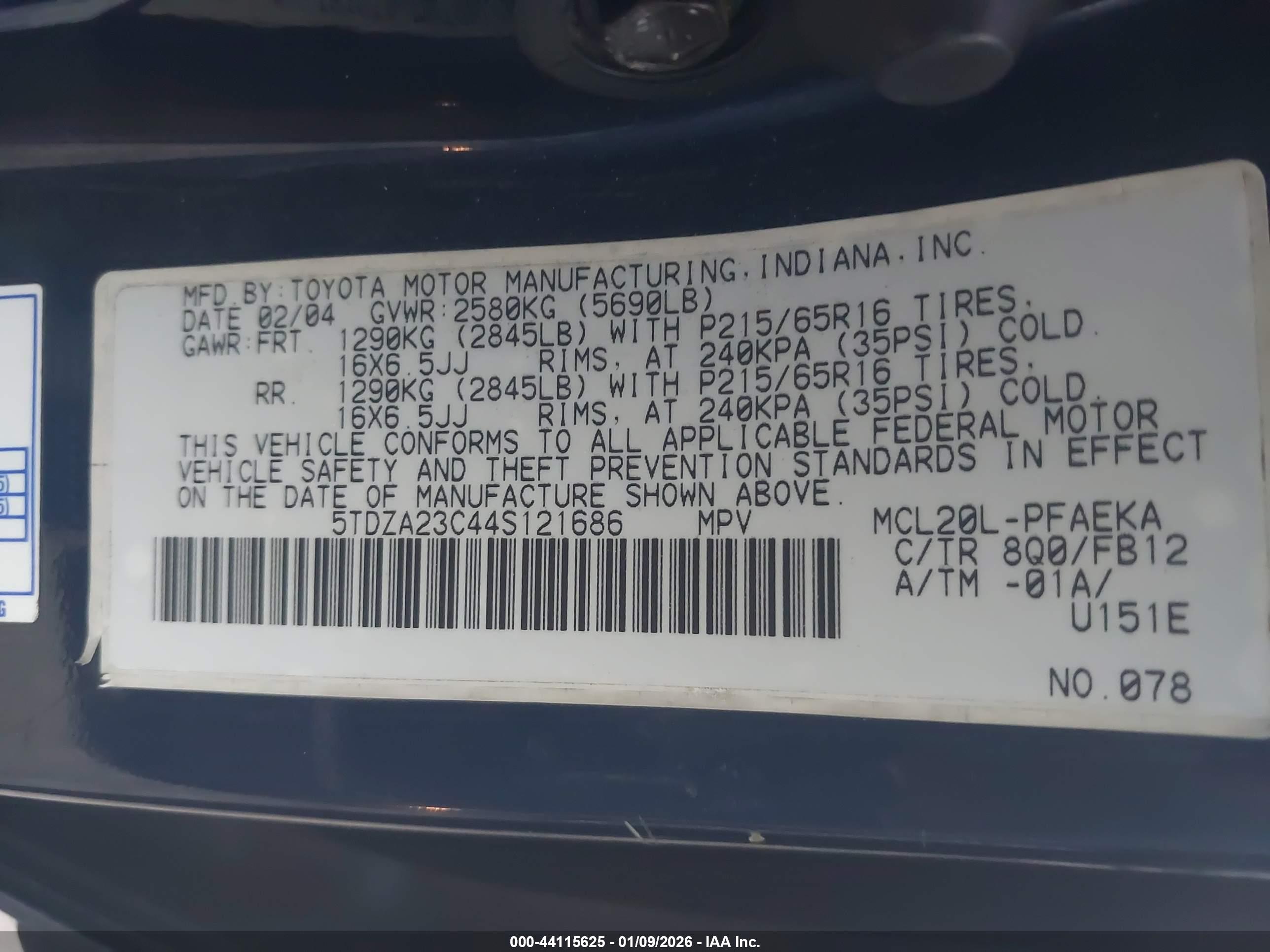 TOYOTA SIENNA image 9