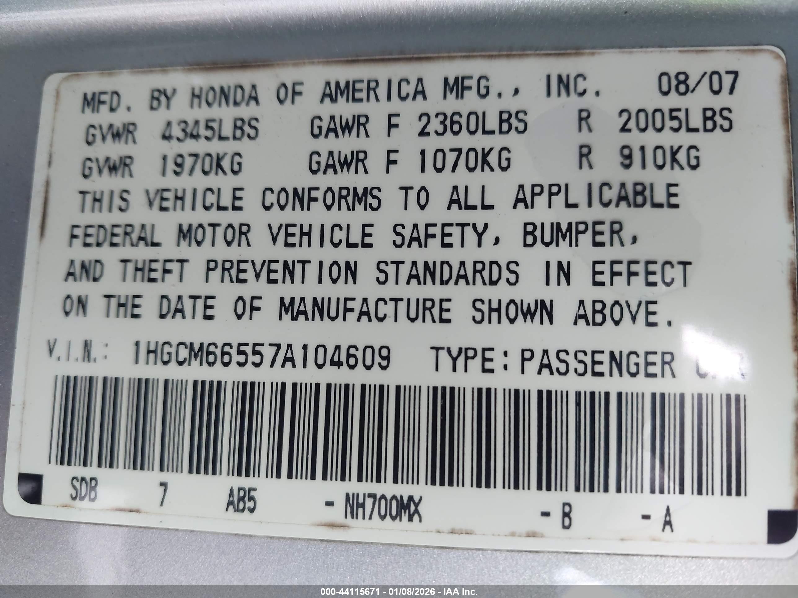 HONDA ACCORD image 9