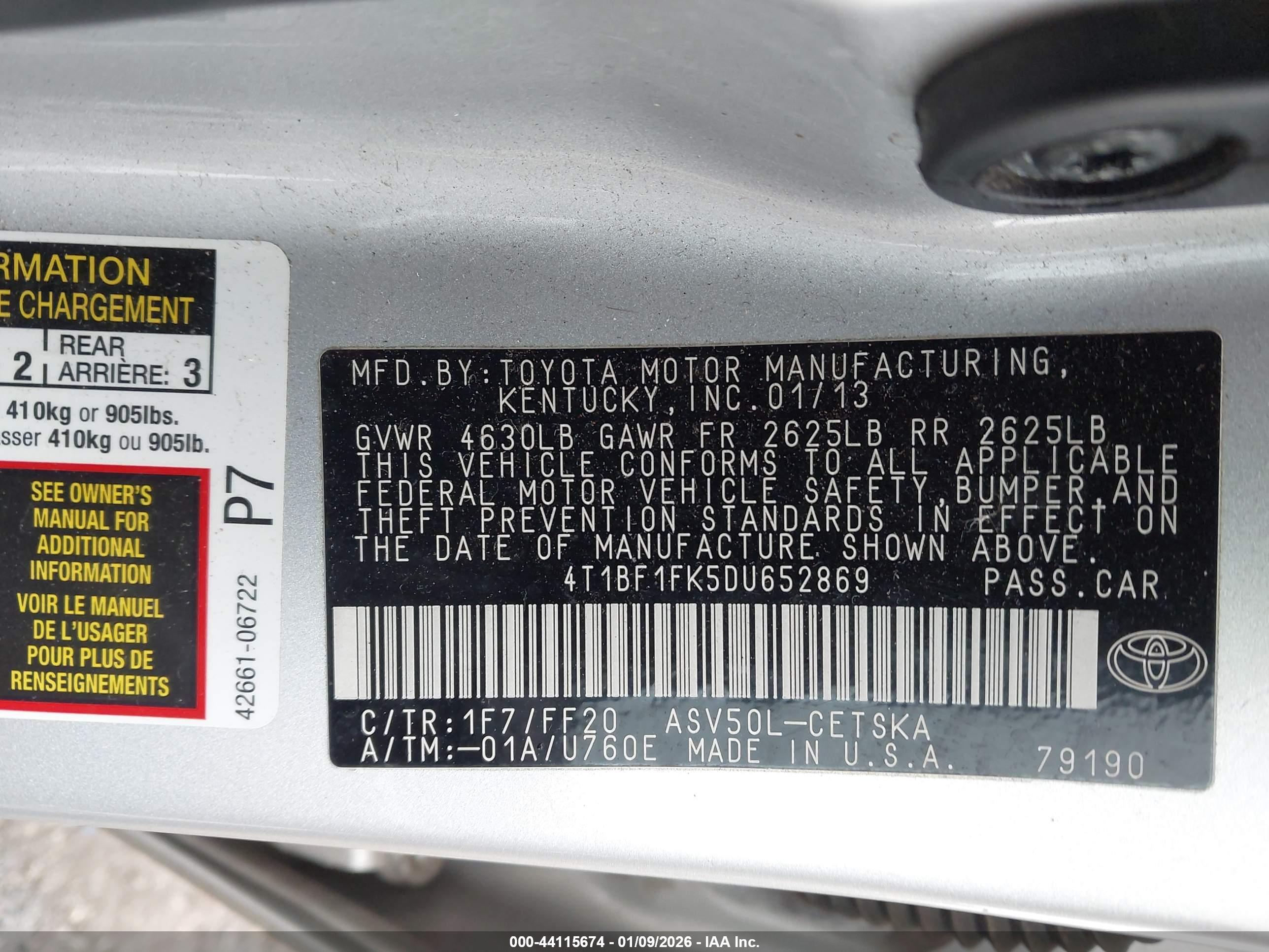 TOYOTA CAMRY image 9