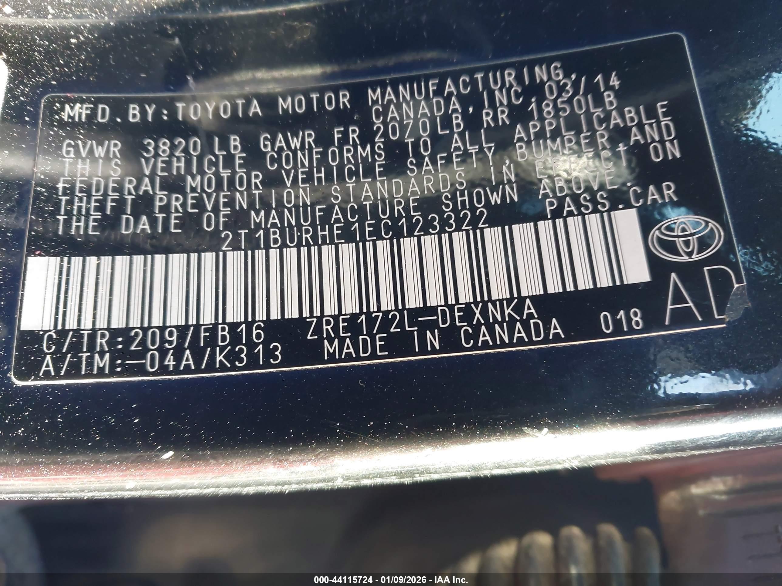 TOYOTA COROLLA image 9