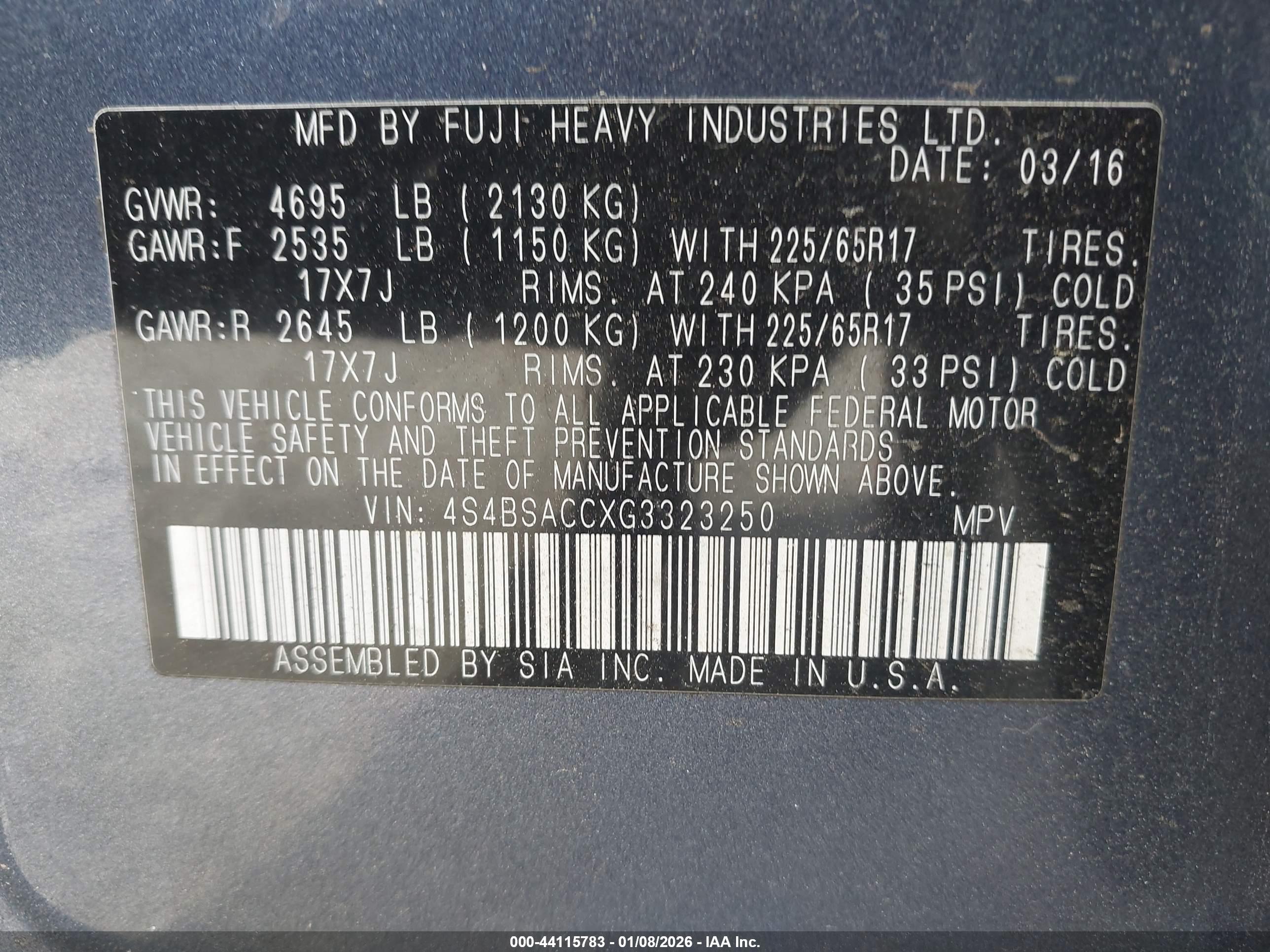 SUBARU OUTBACK image 9
