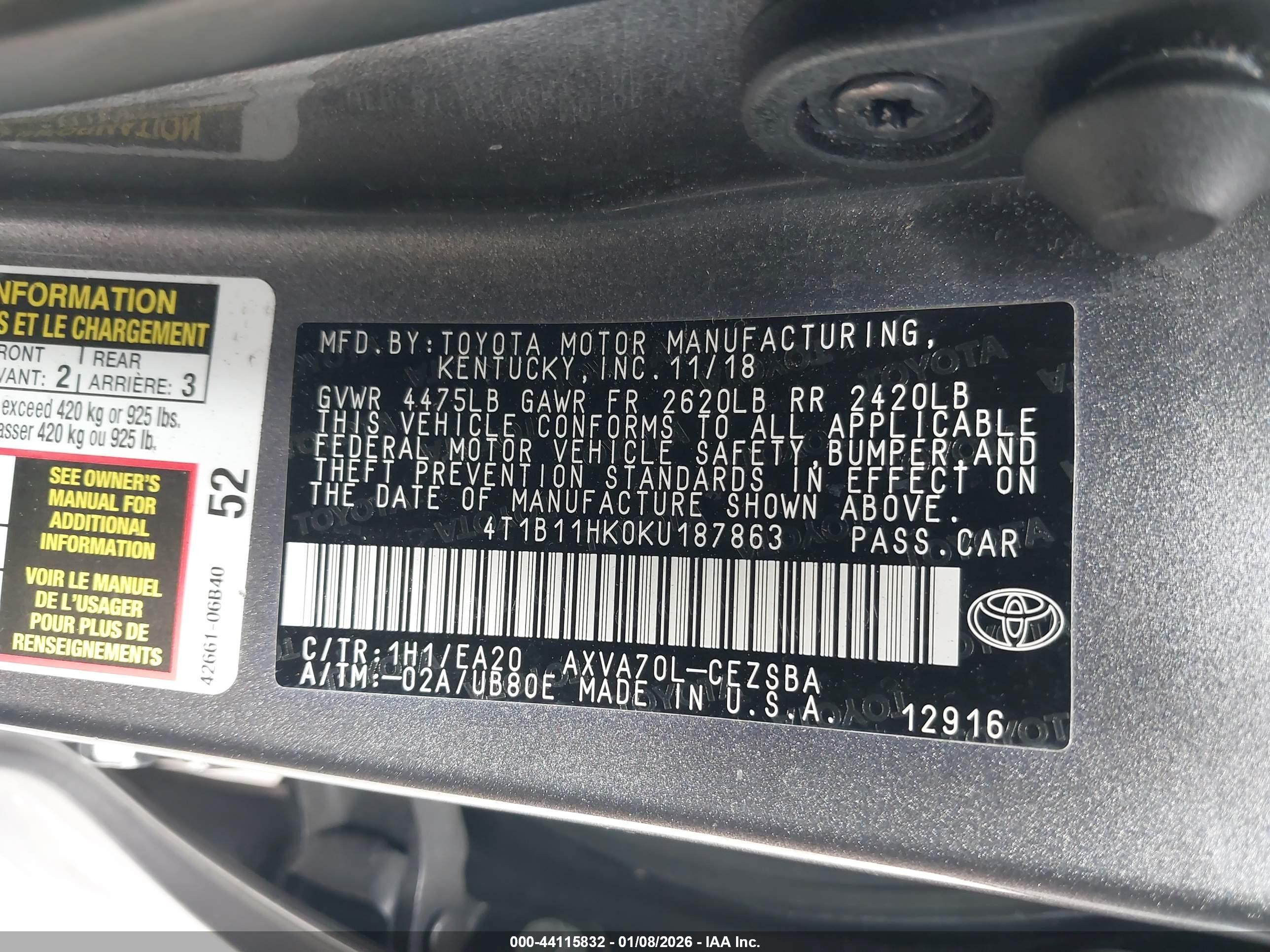 TOYOTA CAMRY image 9