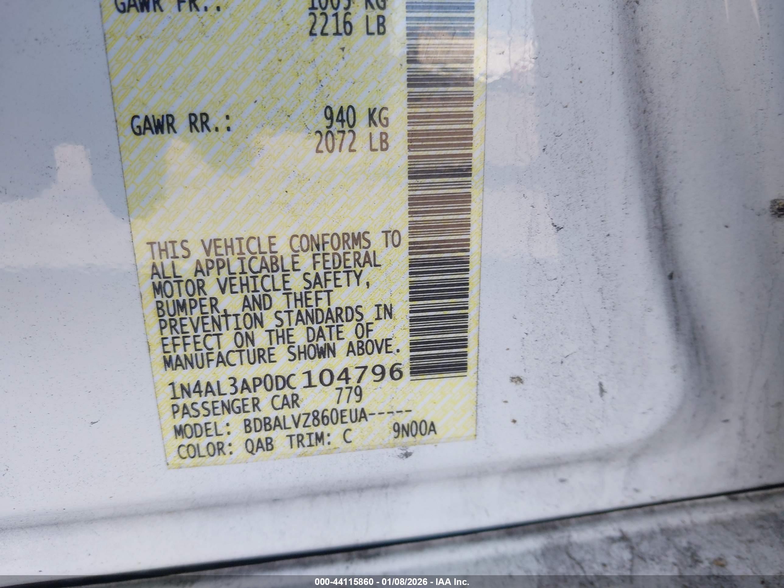 NISSAN ALTIMA image 9
