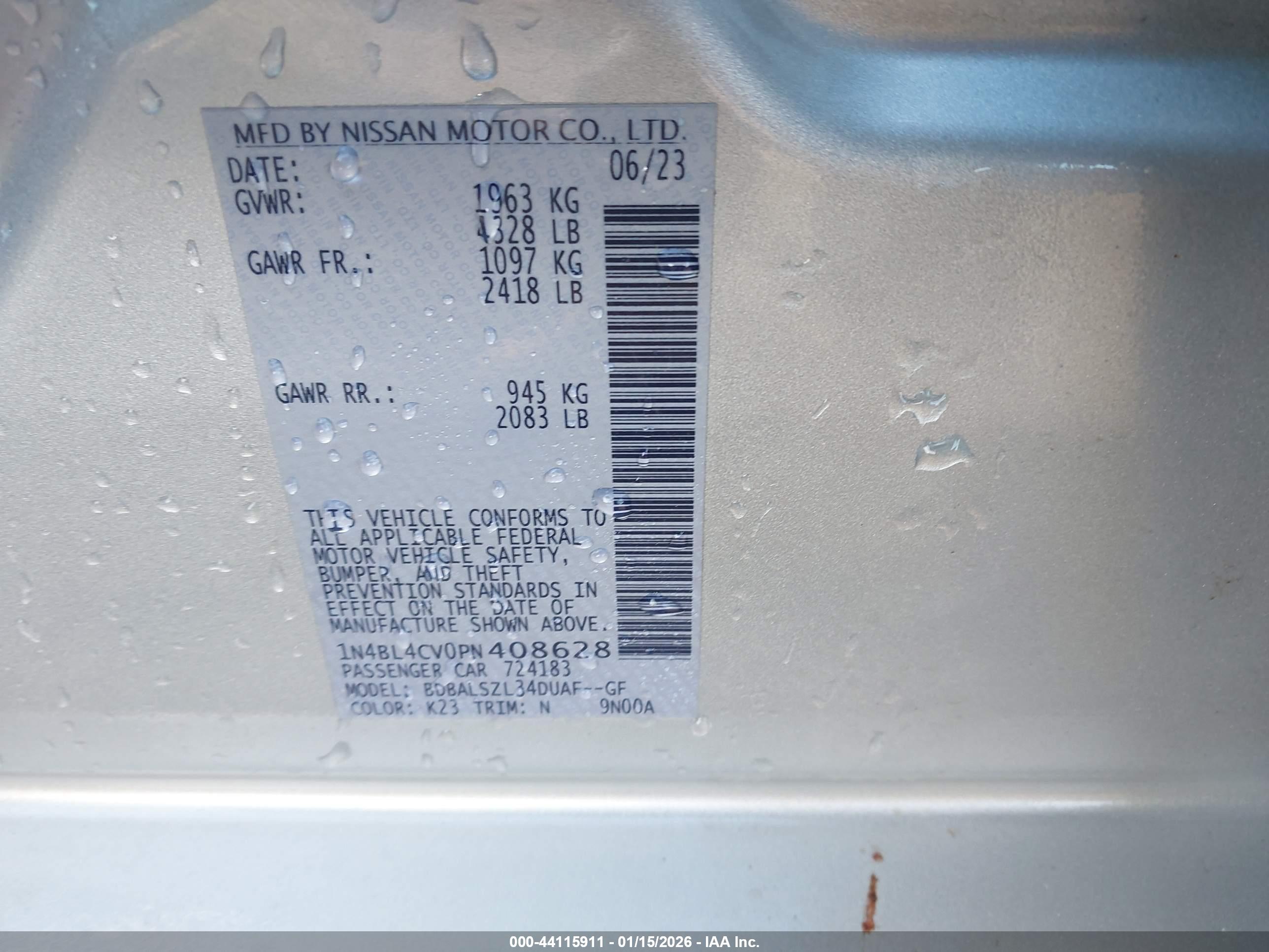 NISSAN ALTIMA image 9