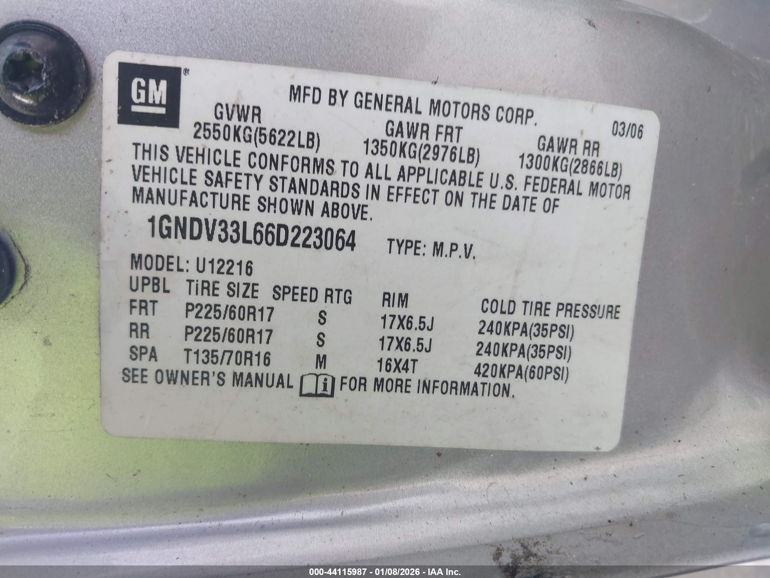CHEVROLET UPLANDER image 9