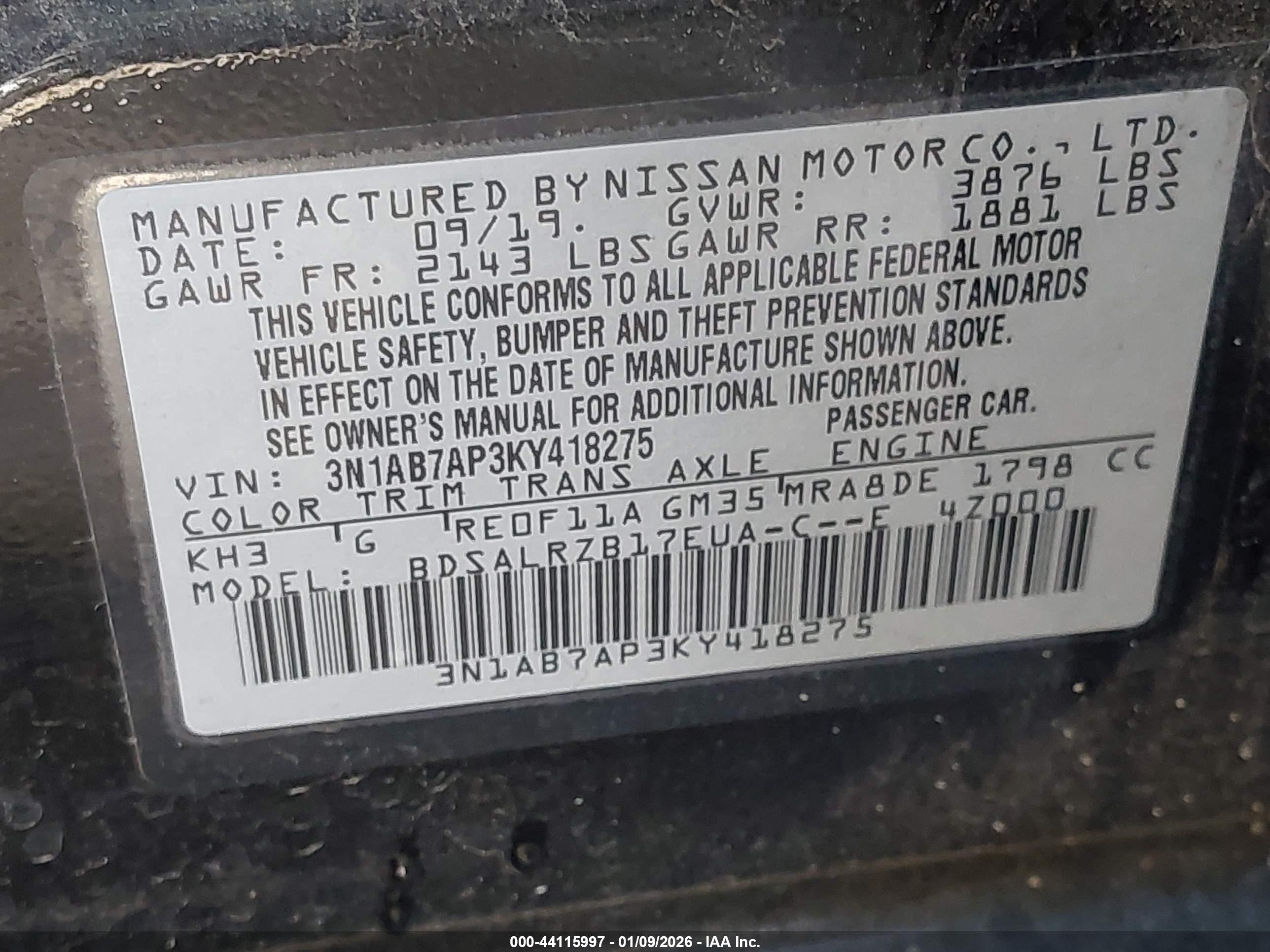 NISSAN SENTRA image 9
