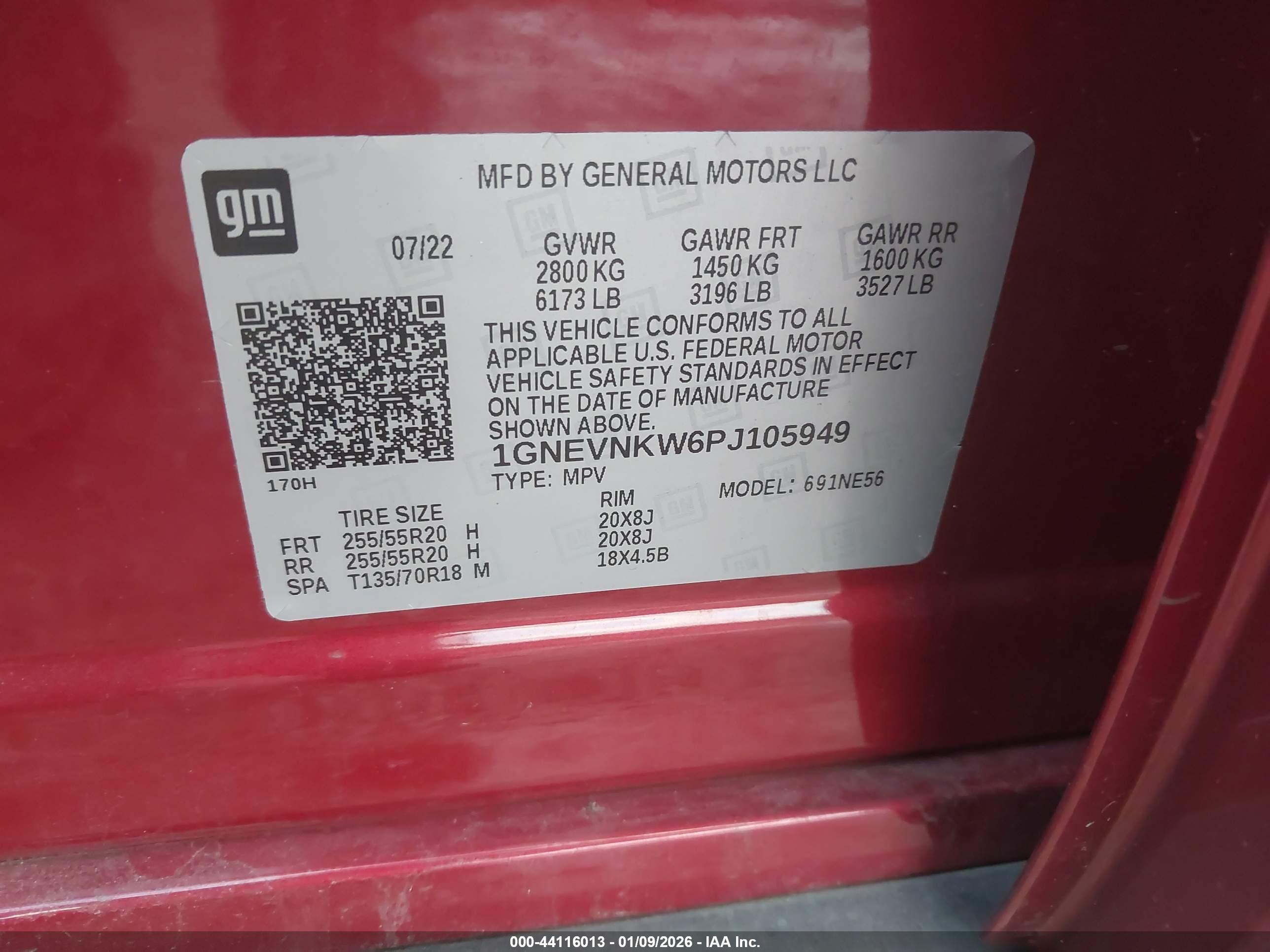 CHEVROLET TRAVERSE image 9