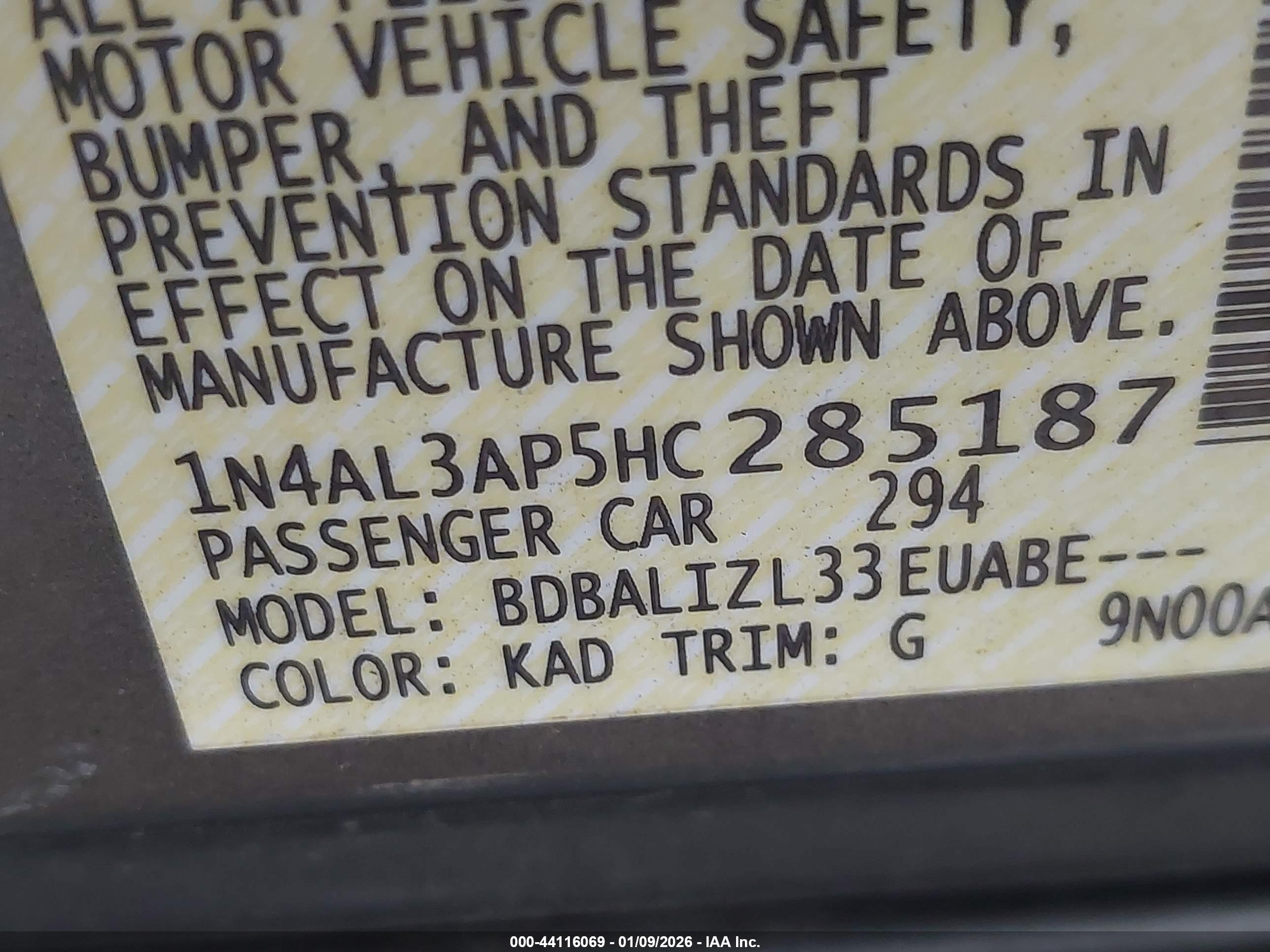 NISSAN ALTIMA image 9