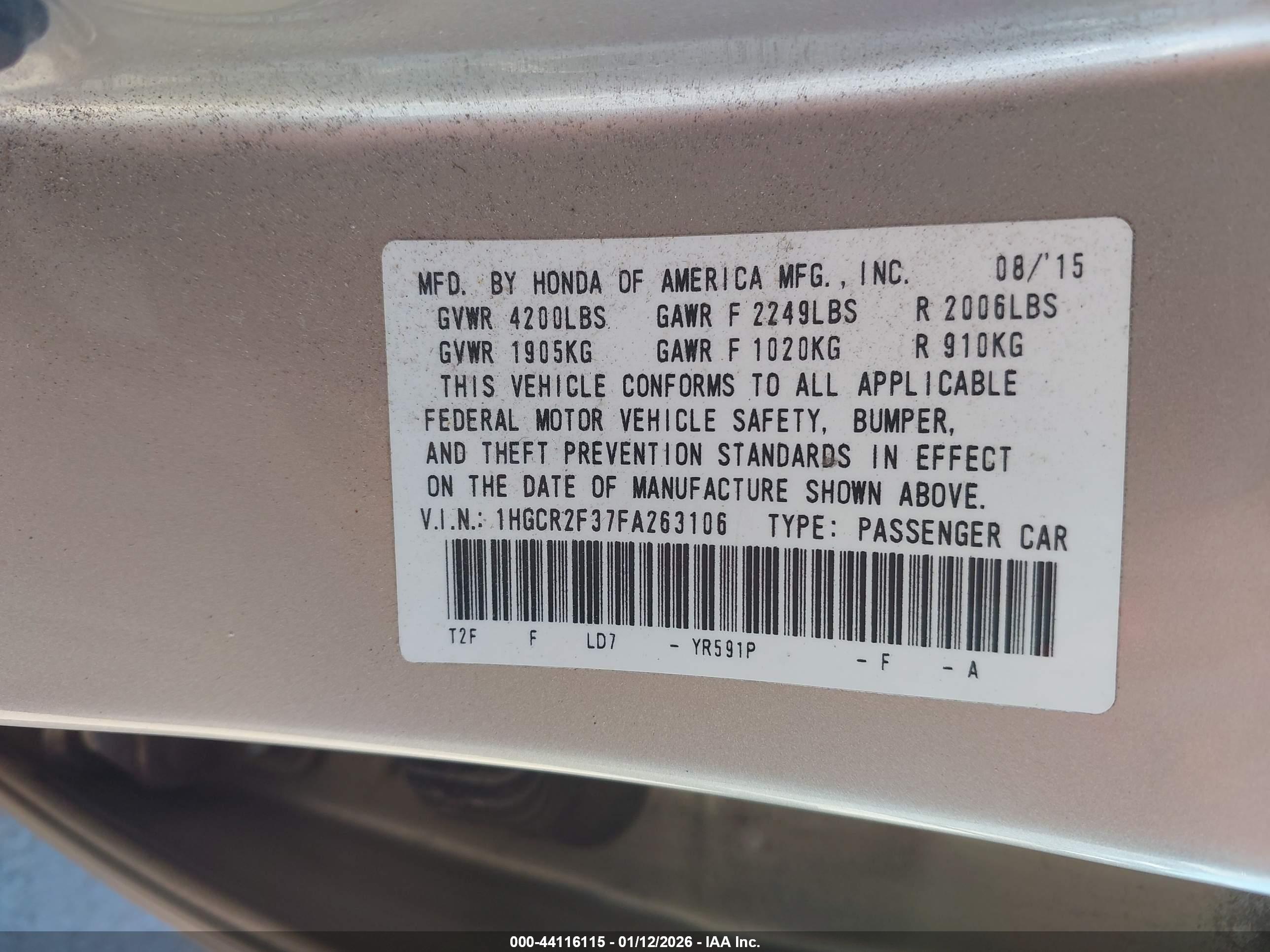 HONDA ACCORD image 9