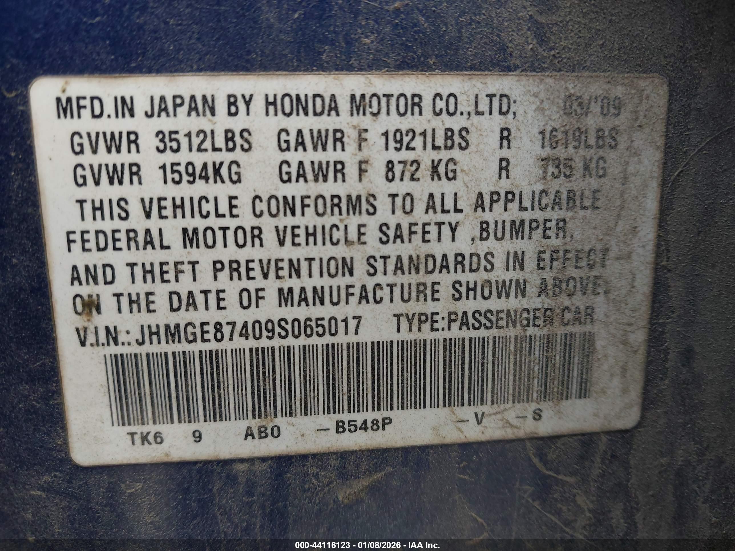 HONDA FIT image 9