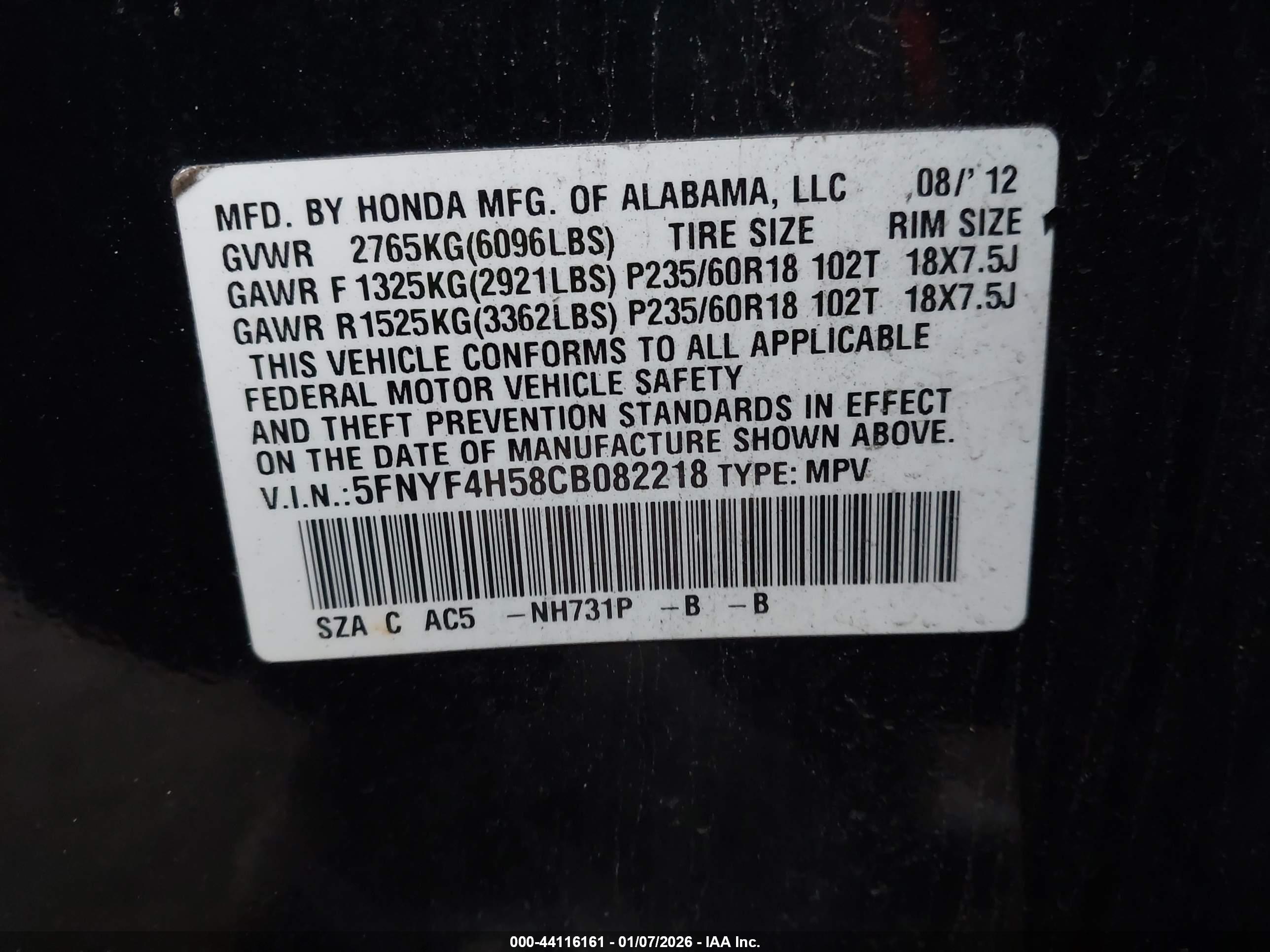 HONDA PILOT image 9