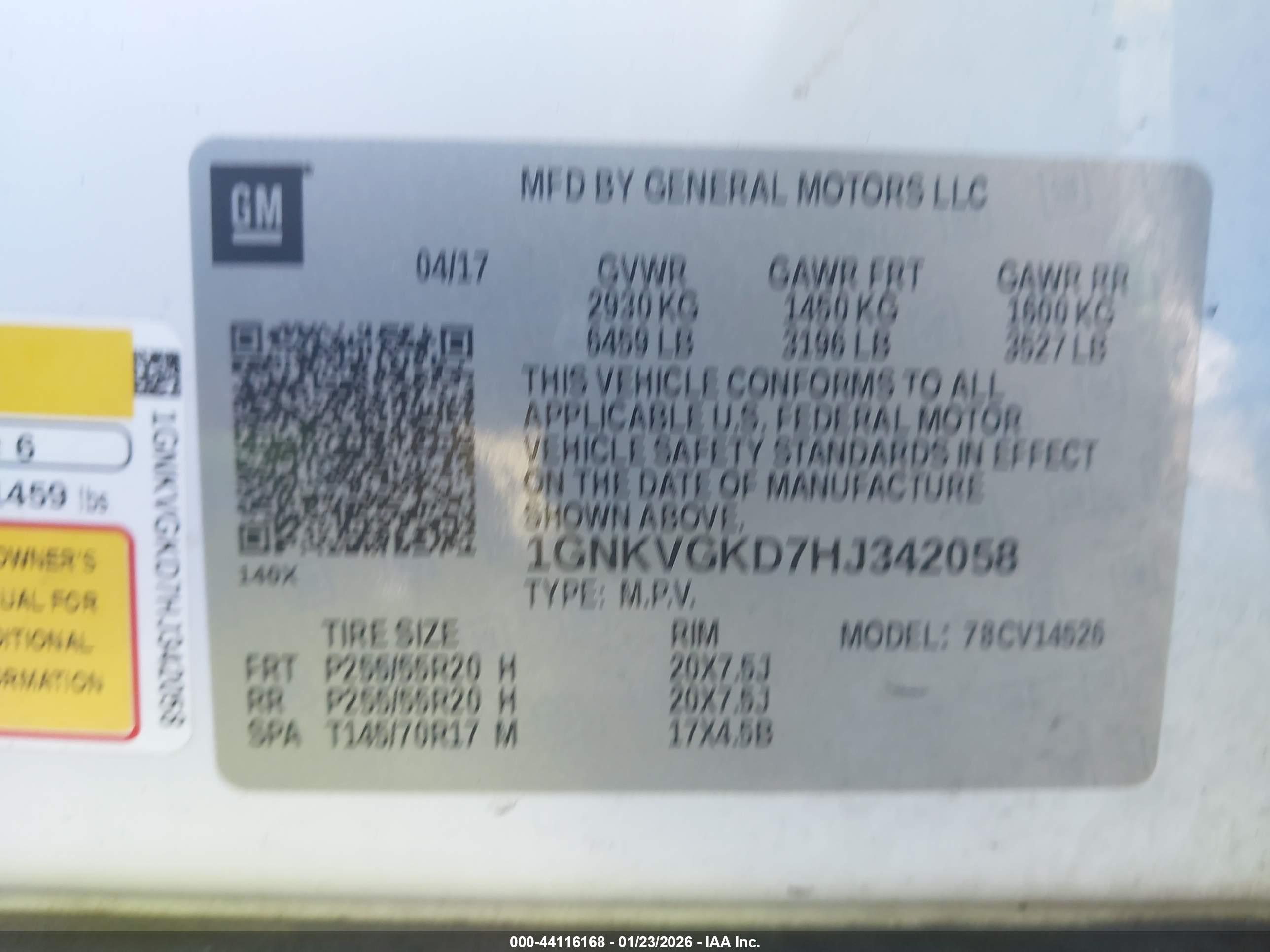 CHEVROLET TRAVERSE image 9