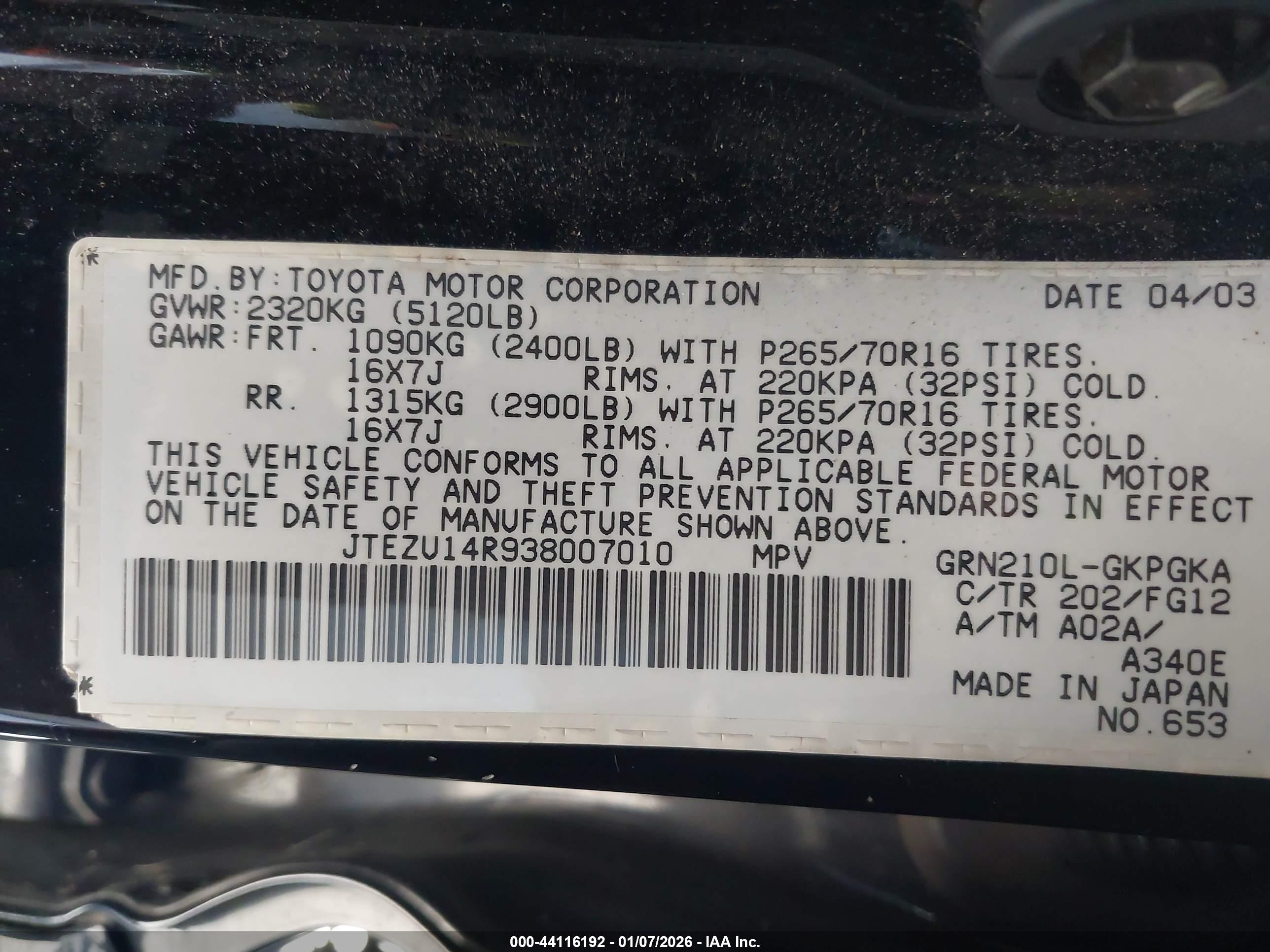 TOYOTA 4RUNNER image 9