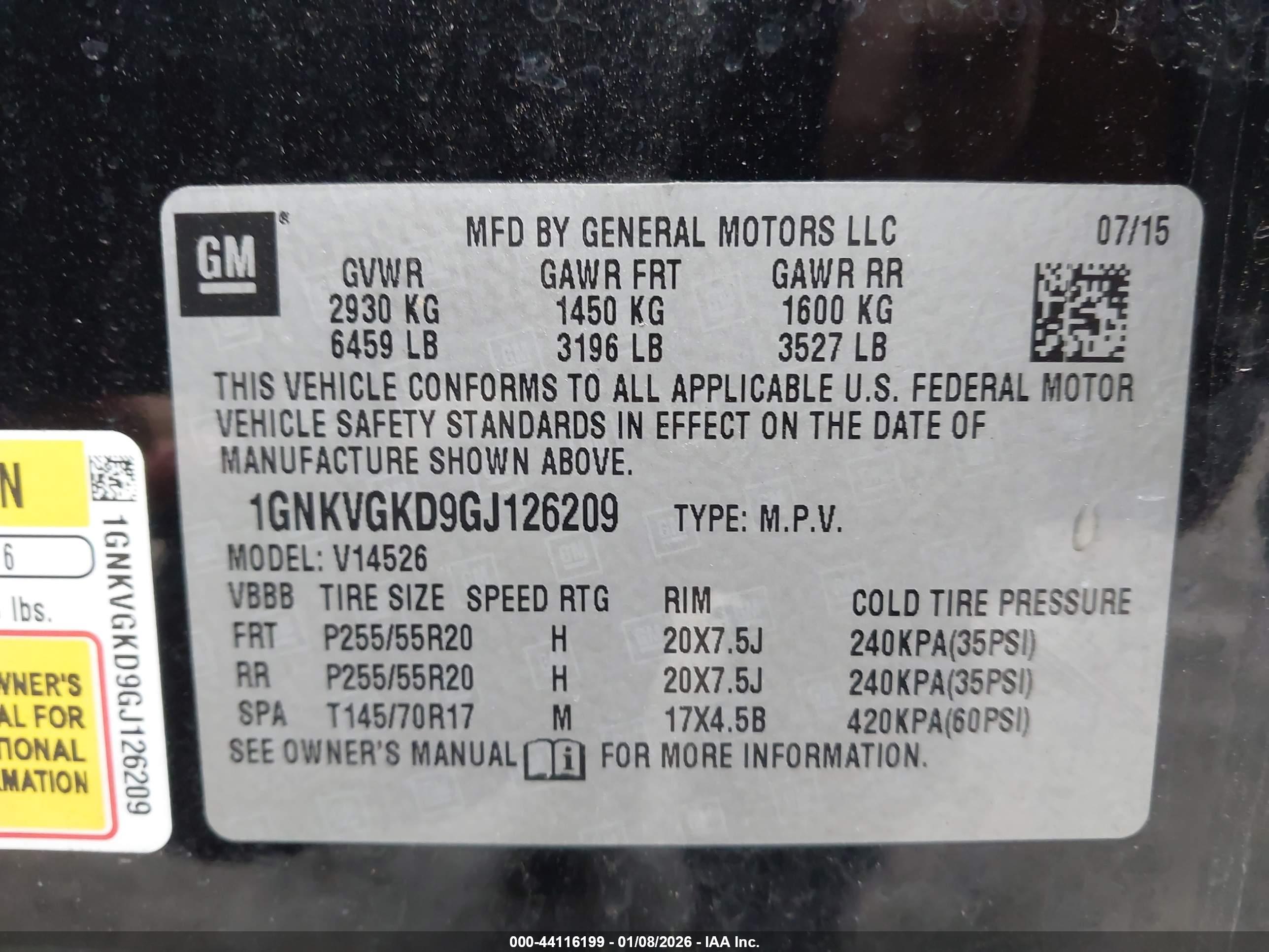 CHEVROLET TRAVERSE image 9