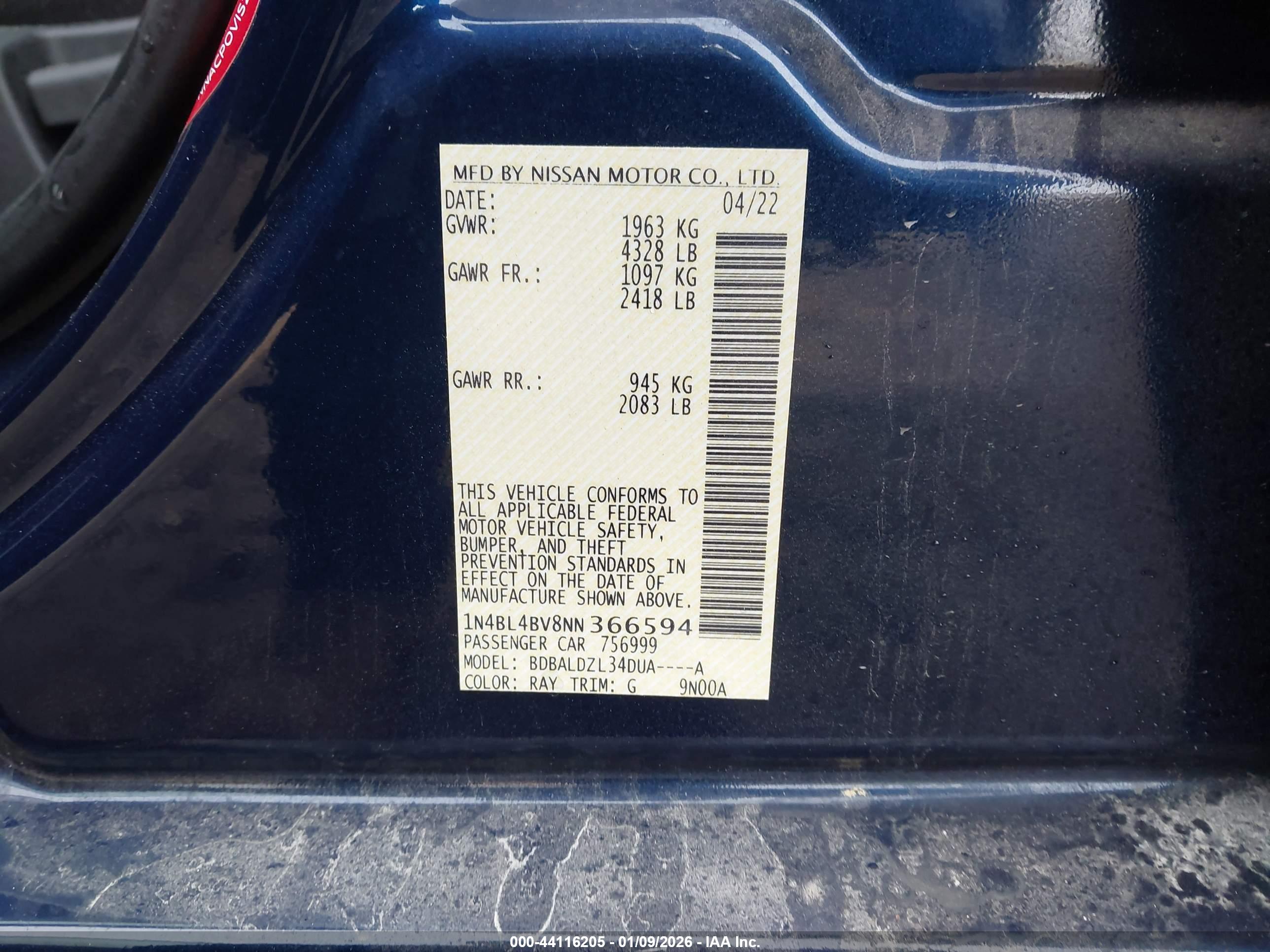 NISSAN ALTIMA image 9