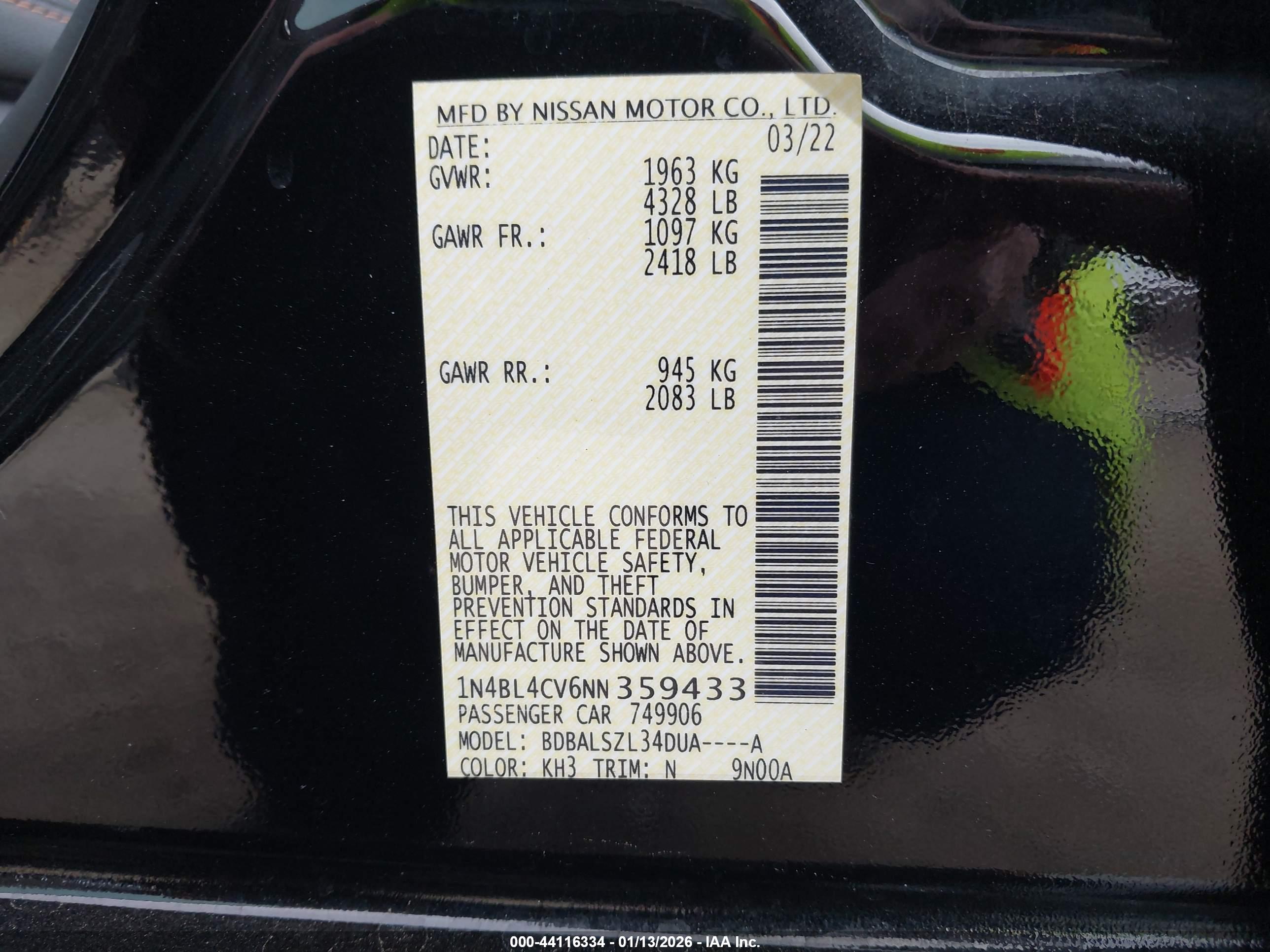 NISSAN ALTIMA image 9