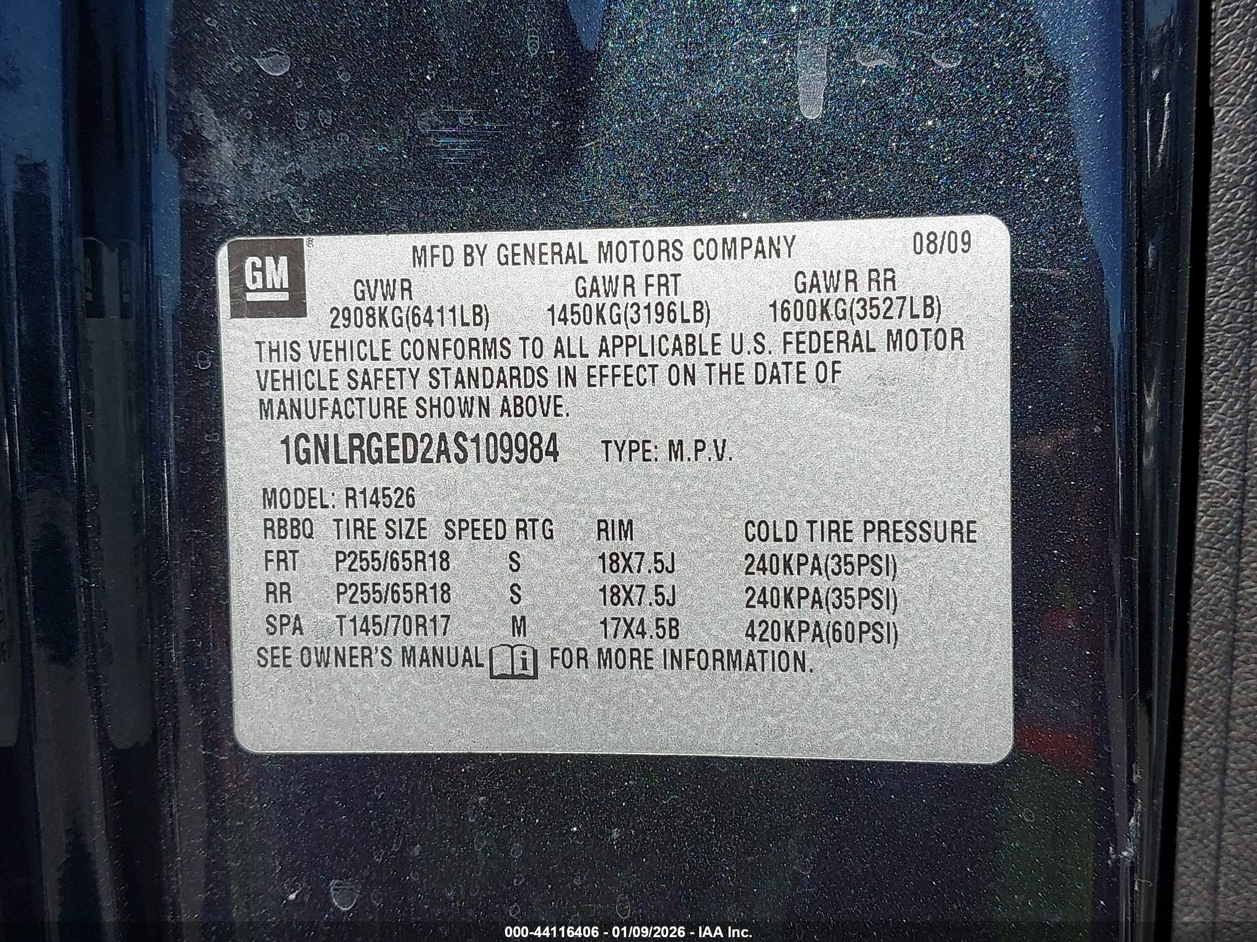 CHEVROLET TRAVERSE image 9