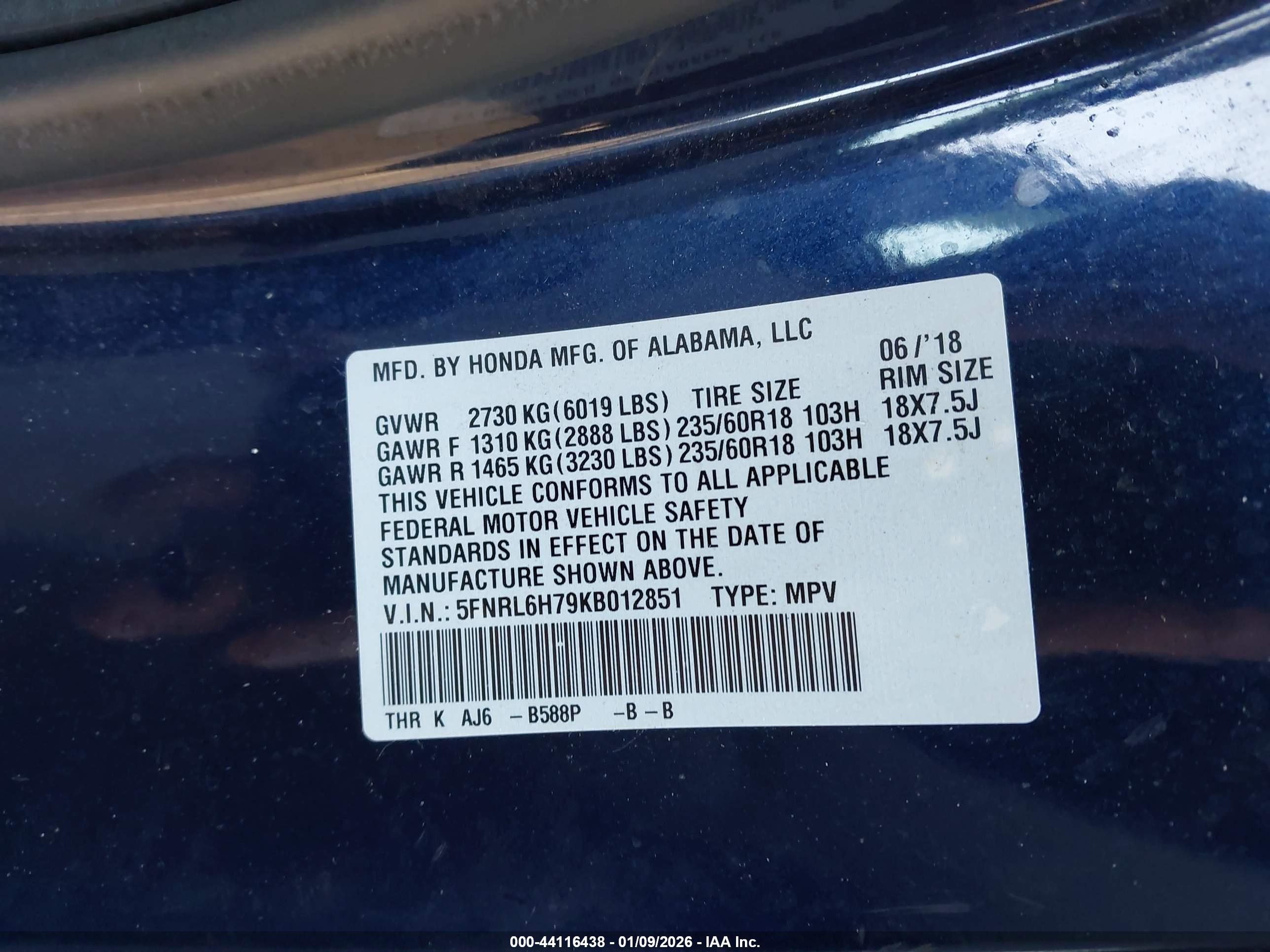 HONDA ODYSSEY image 9