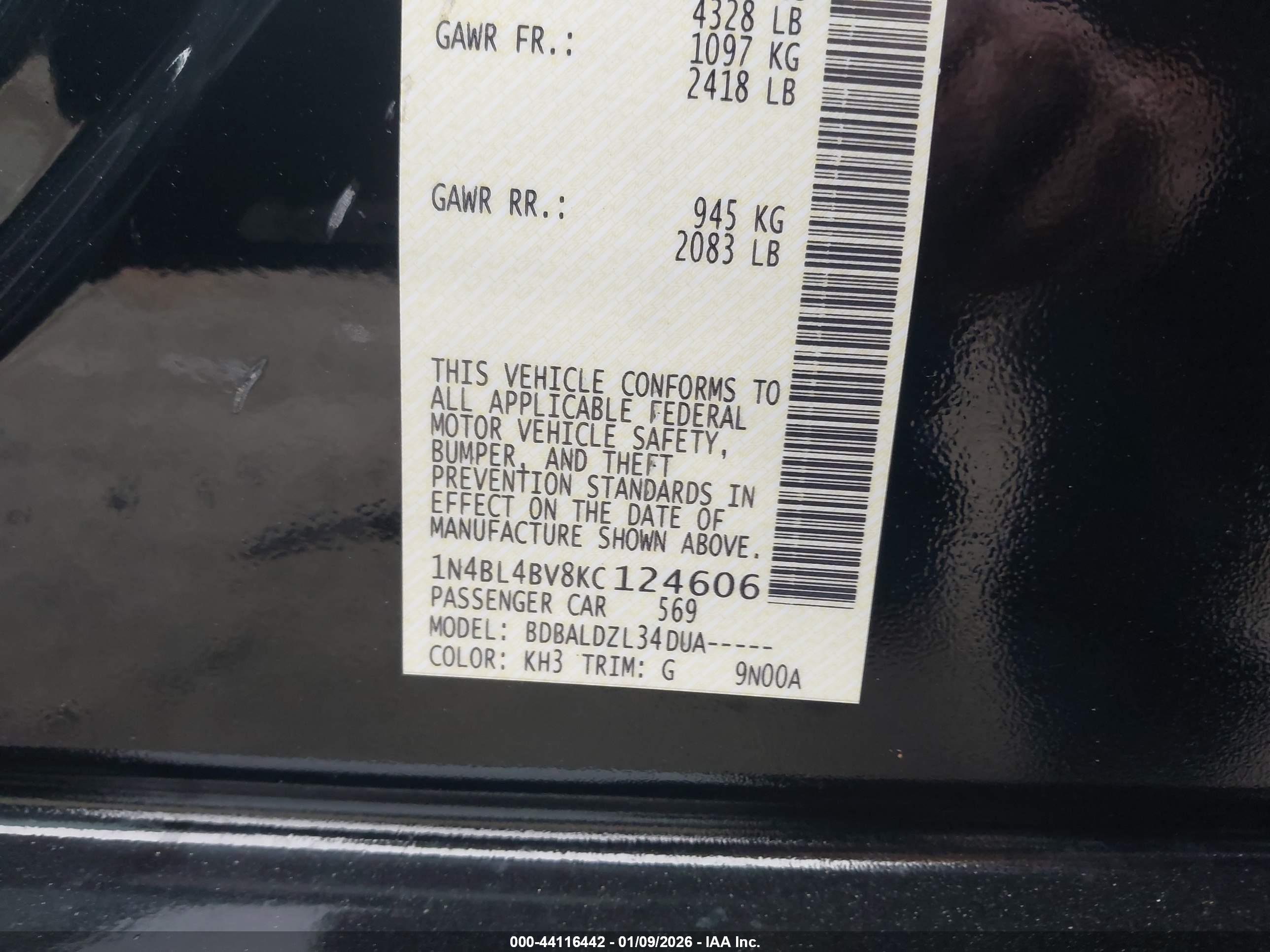 NISSAN ALTIMA image 9