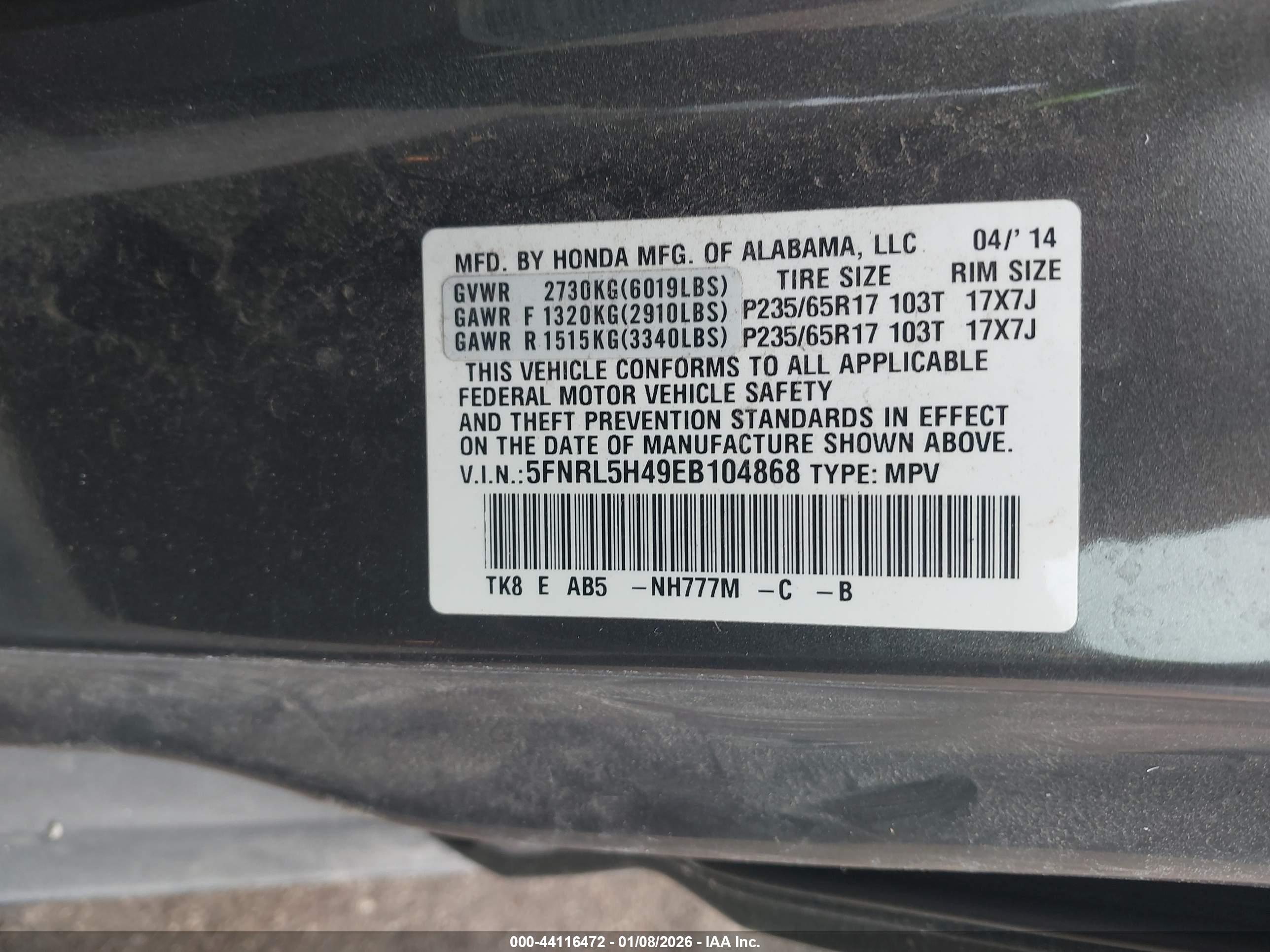 HONDA ODYSSEY image 9