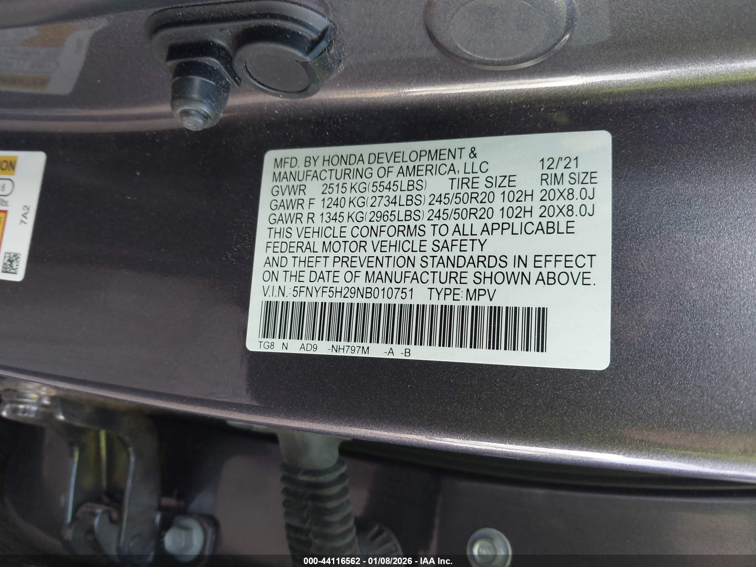 HONDA PILOT image 9