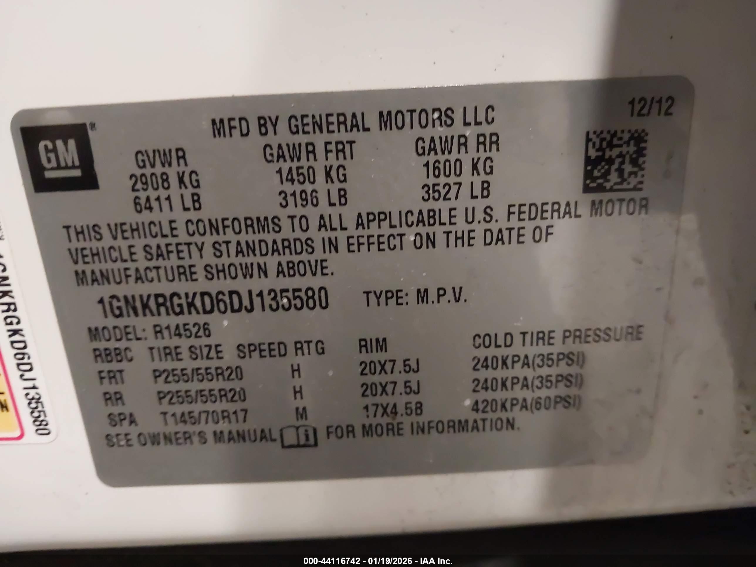 CHEVROLET TRAVERSE image 9