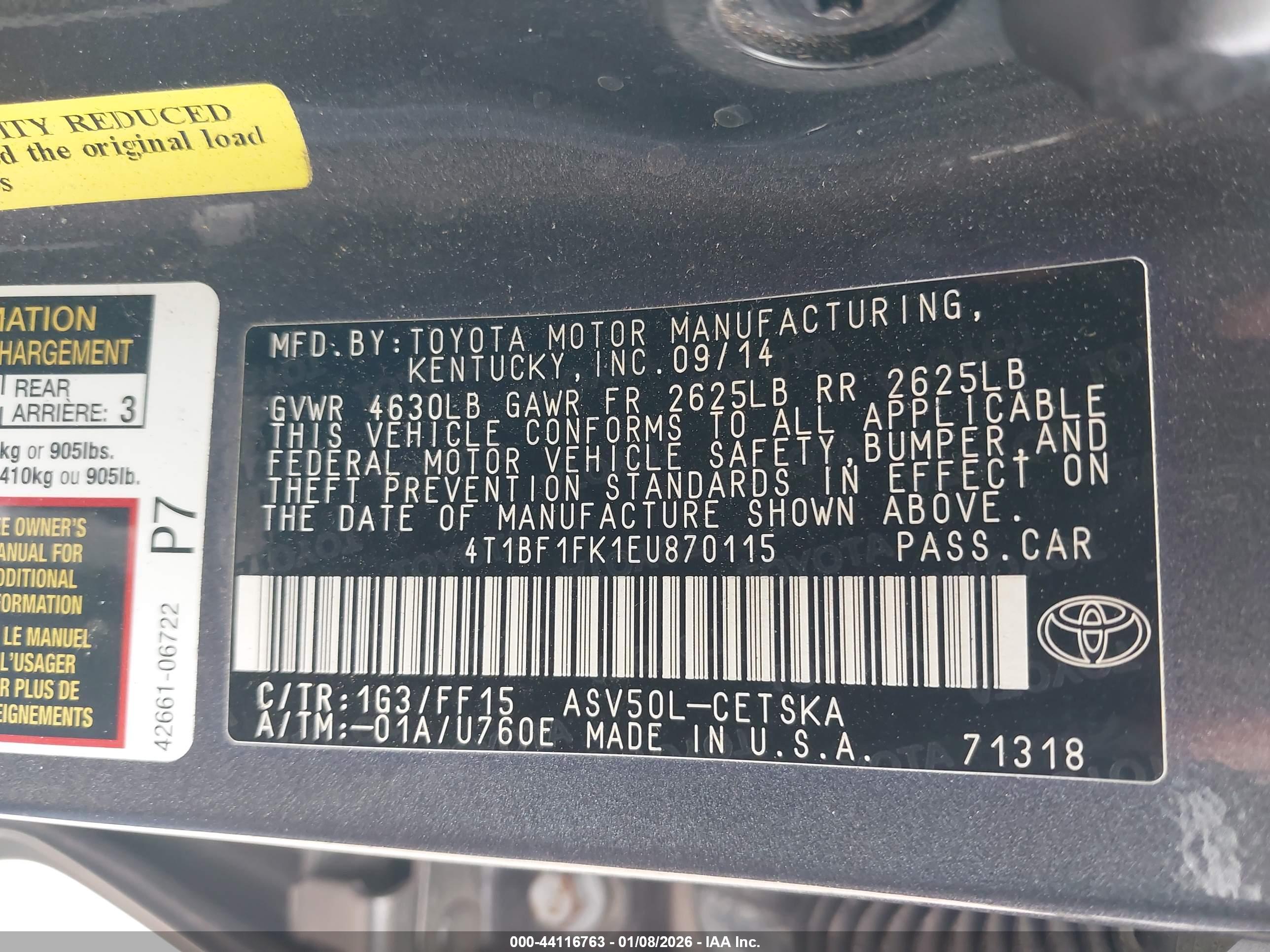 TOYOTA CAMRY image 9