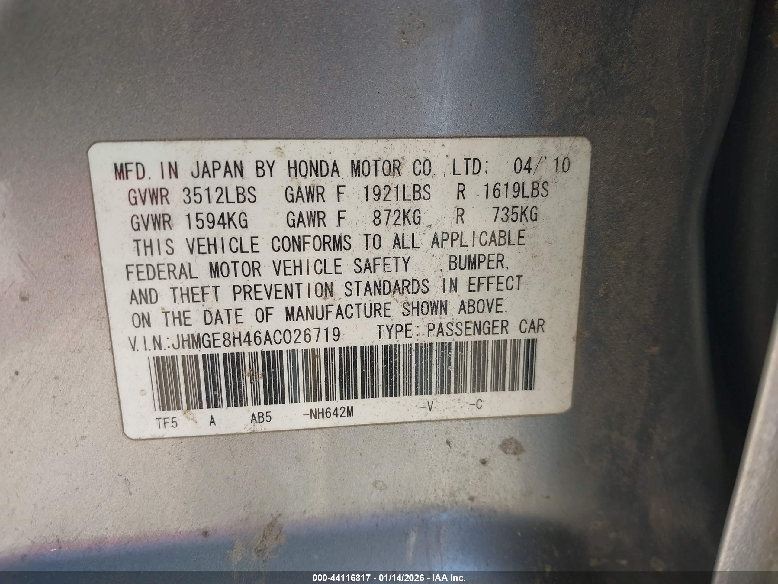 HONDA FIT image 9
