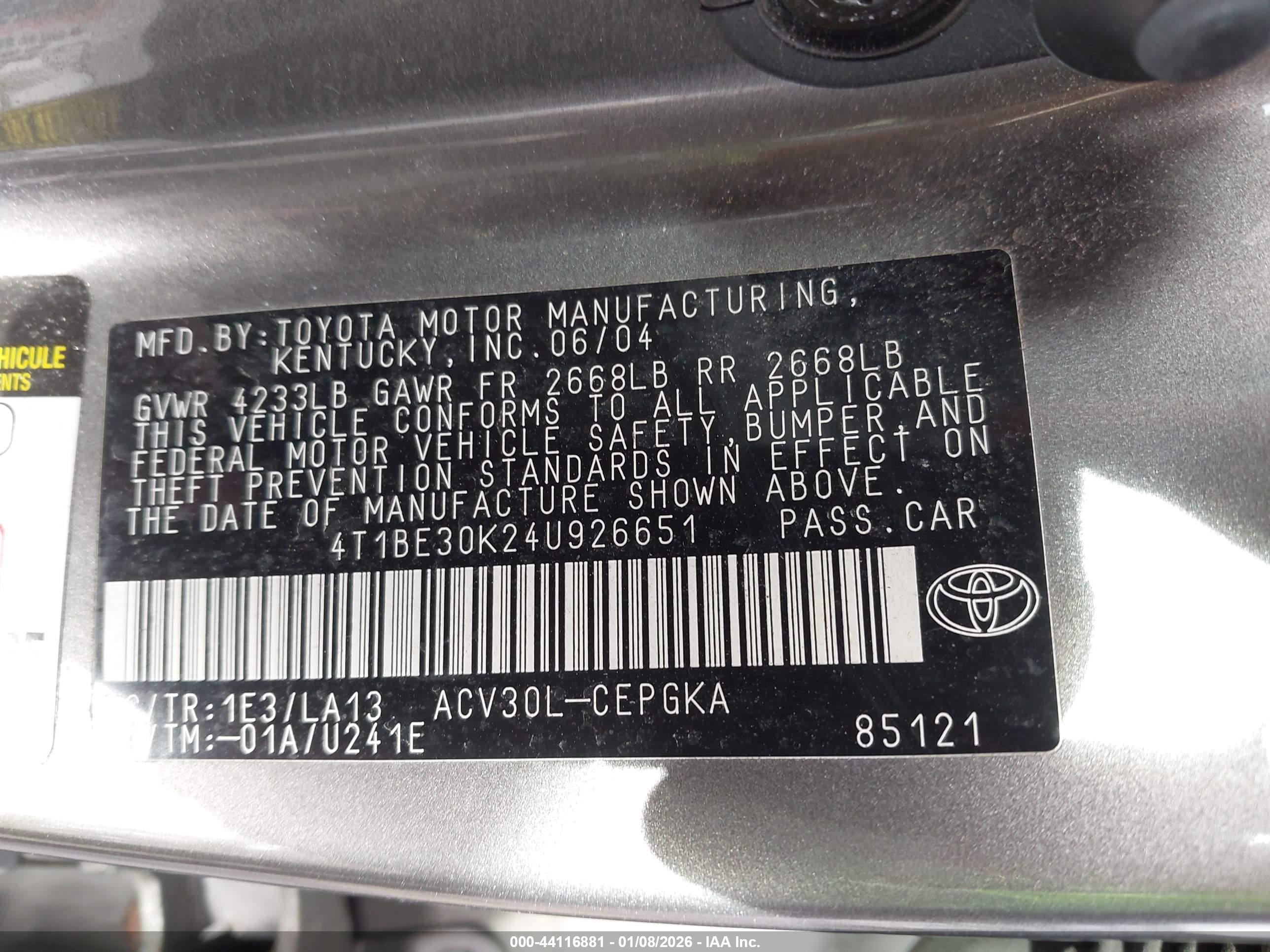 TOYOTA CAMRY image 9