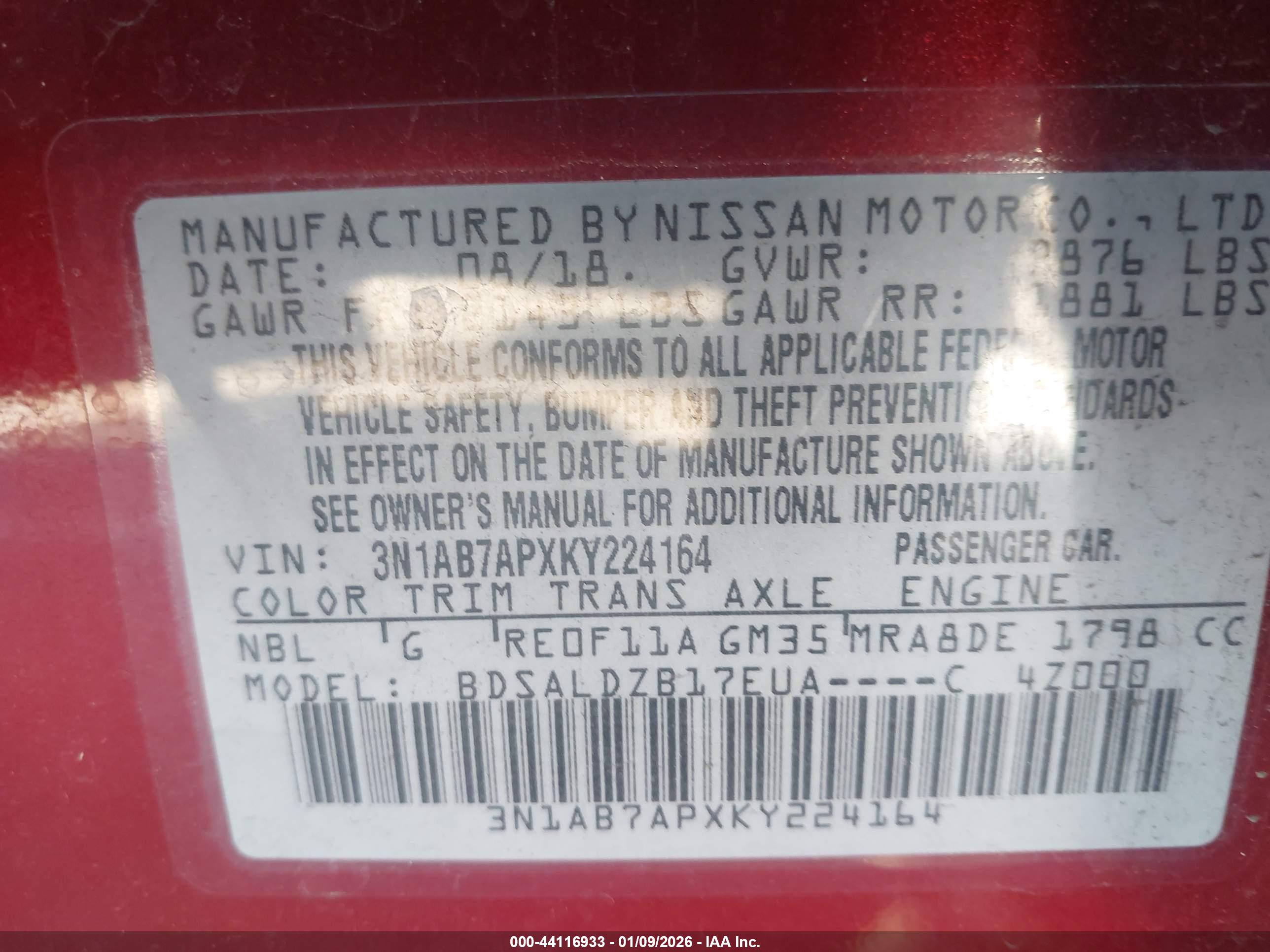 NISSAN SENTRA image 9