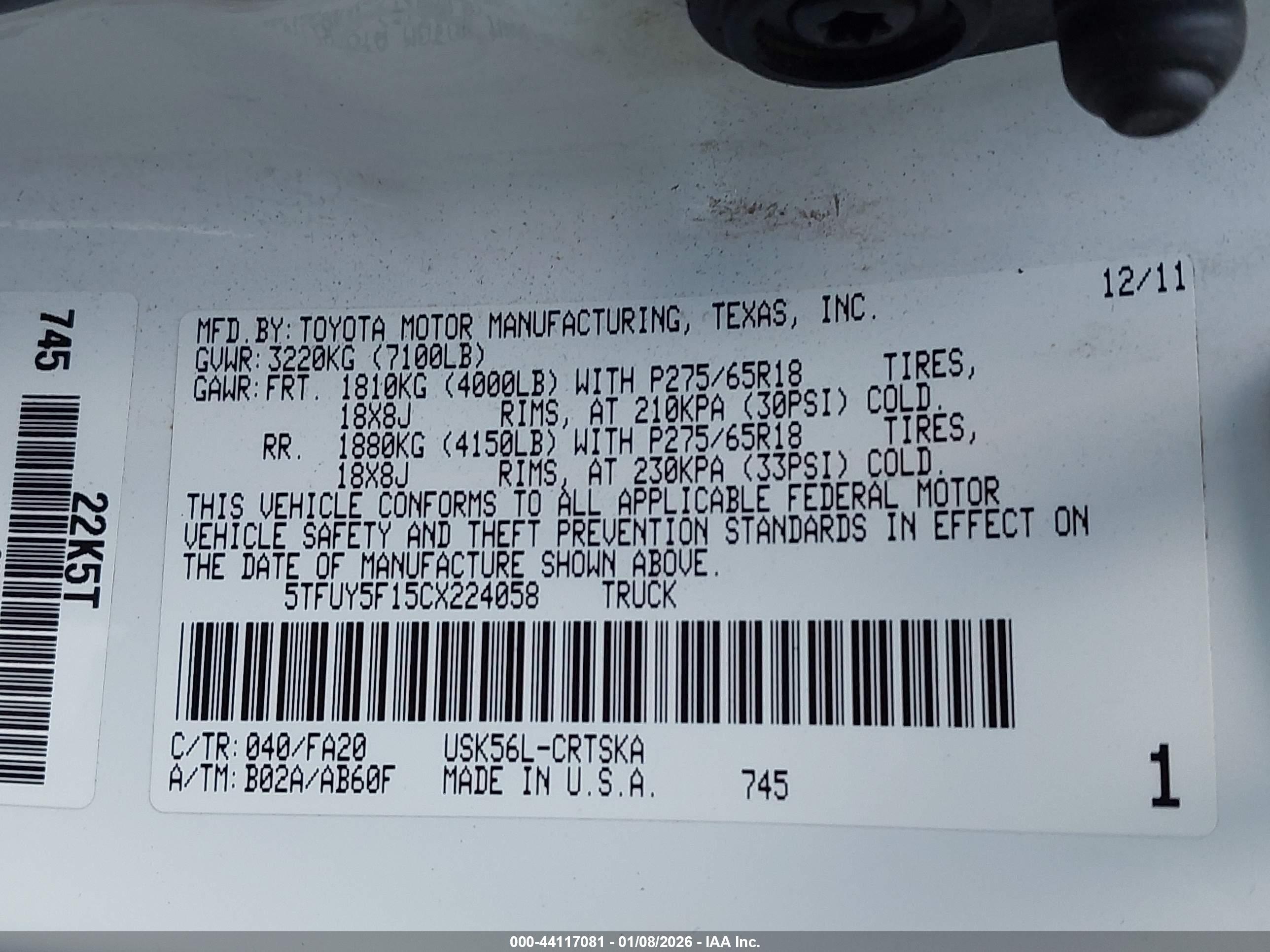 TOYOTA TUNDRA image 9