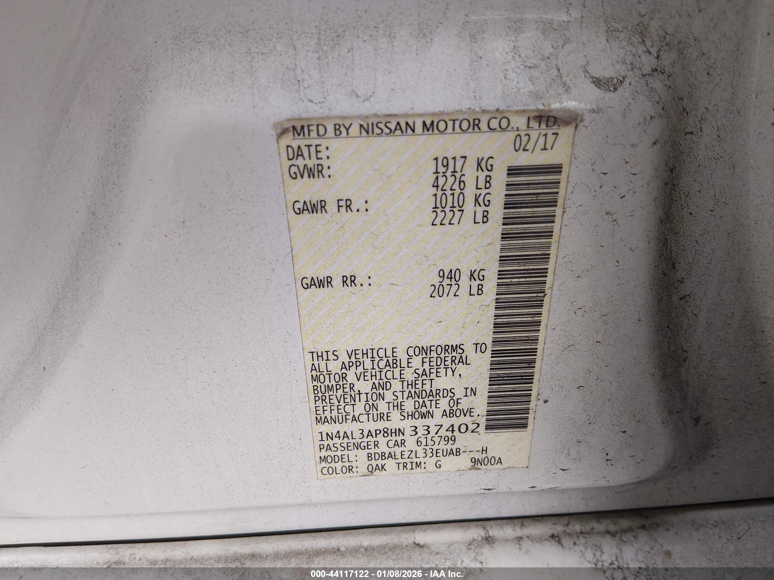 NISSAN ALTIMA image 9