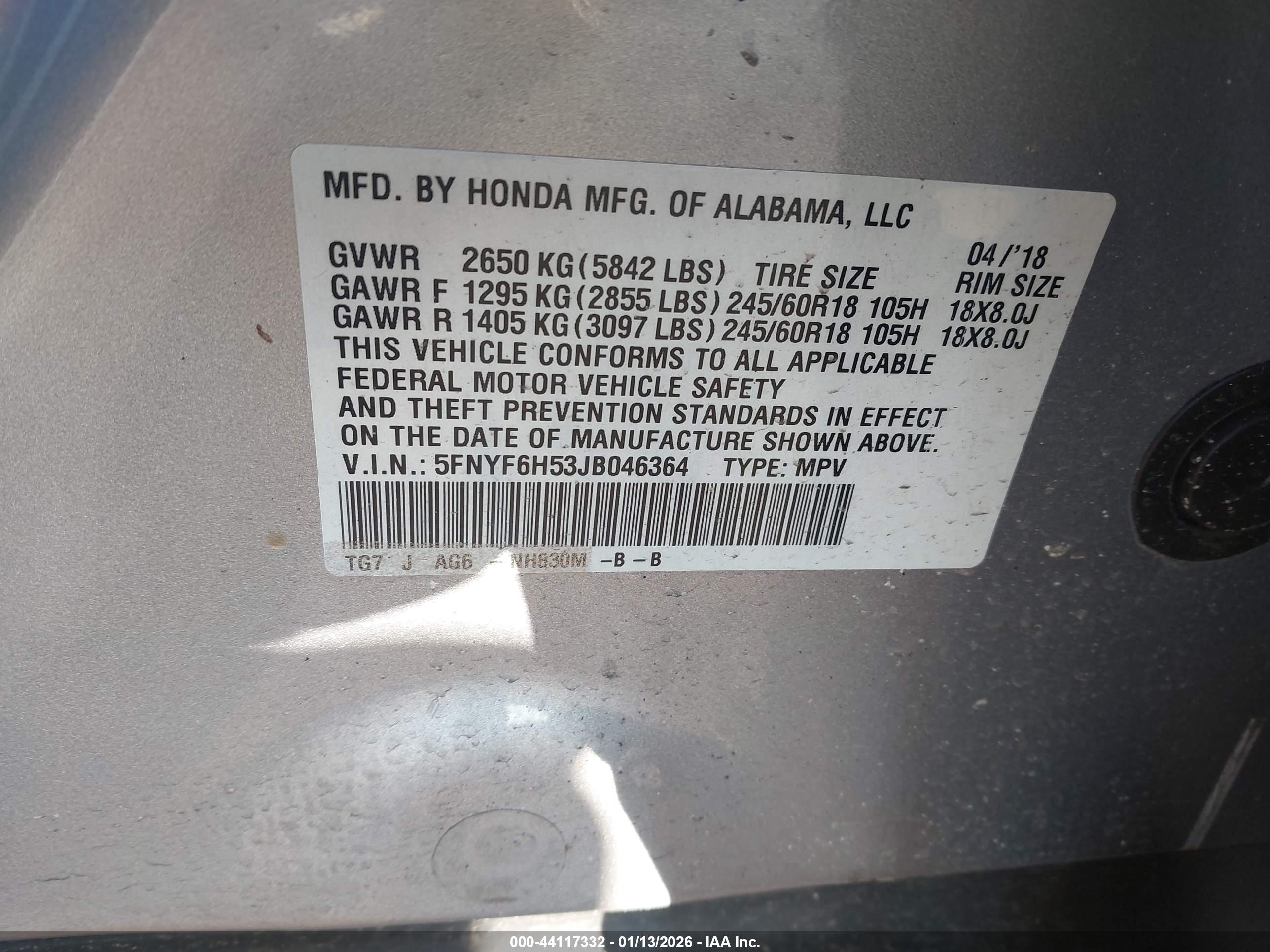 HONDA PILOT image 9