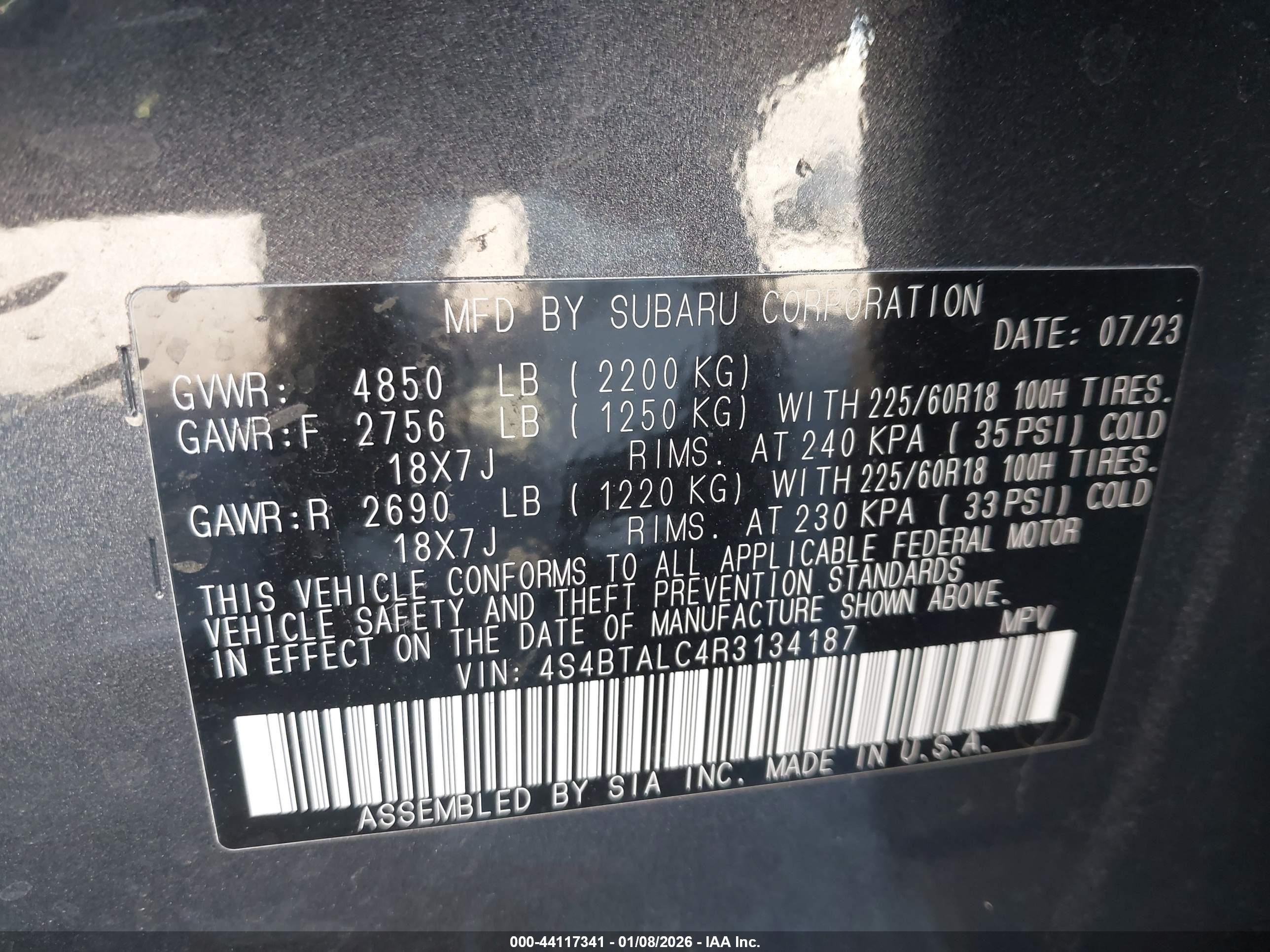 SUBARU OUTBACK image 9